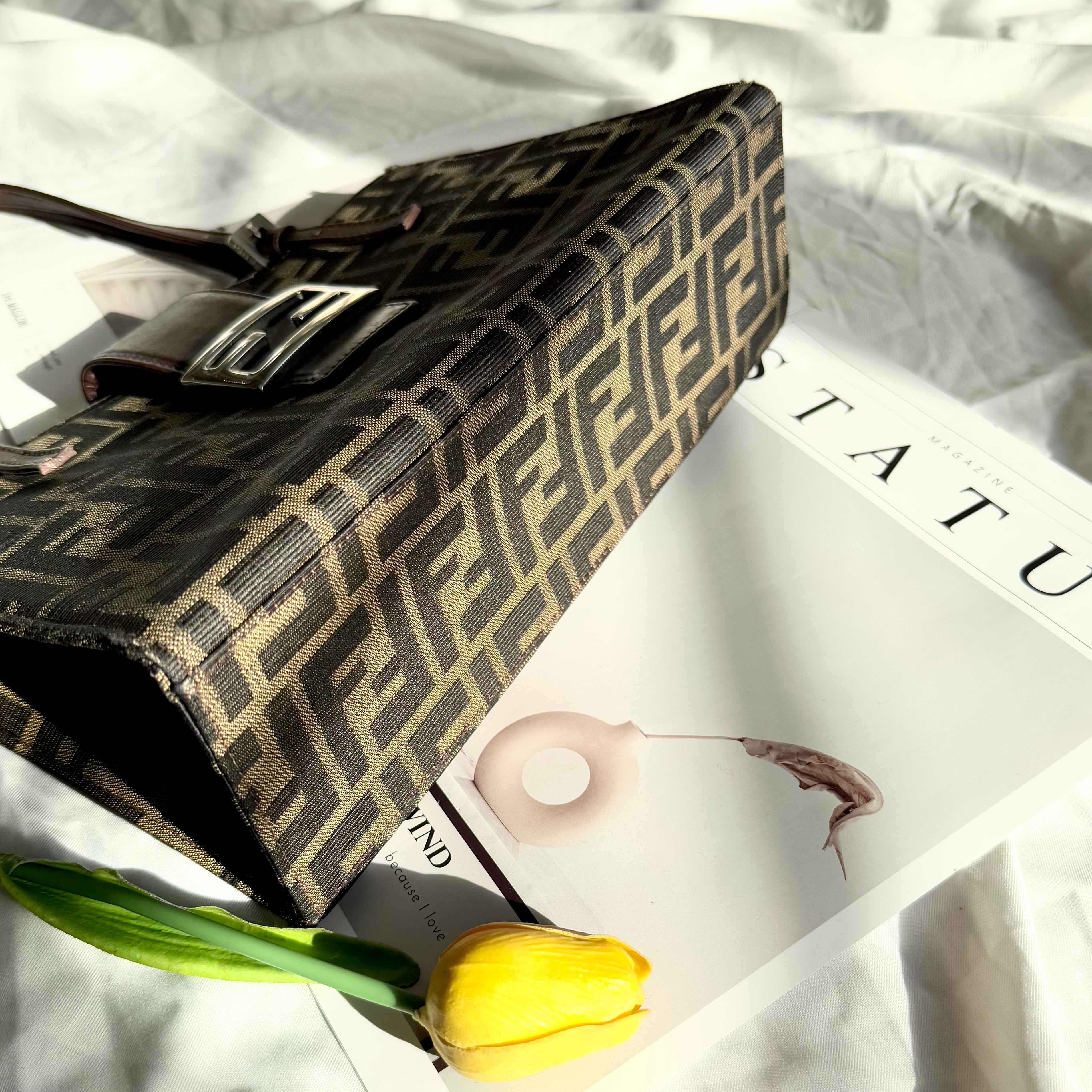 Fendi FF Monogram Baguette Tote Bag