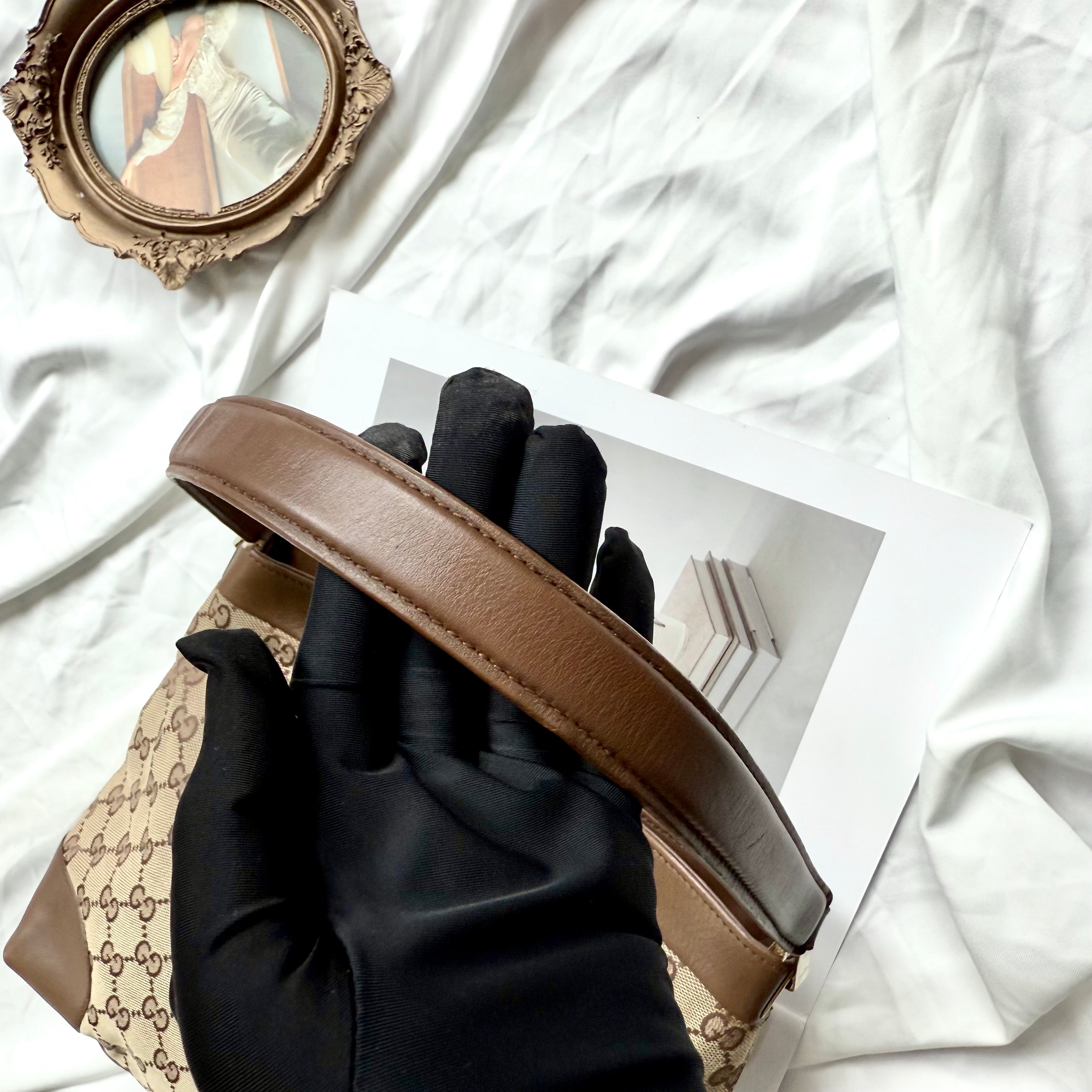 Gucci GG Brown Canvas Shoulder Bag