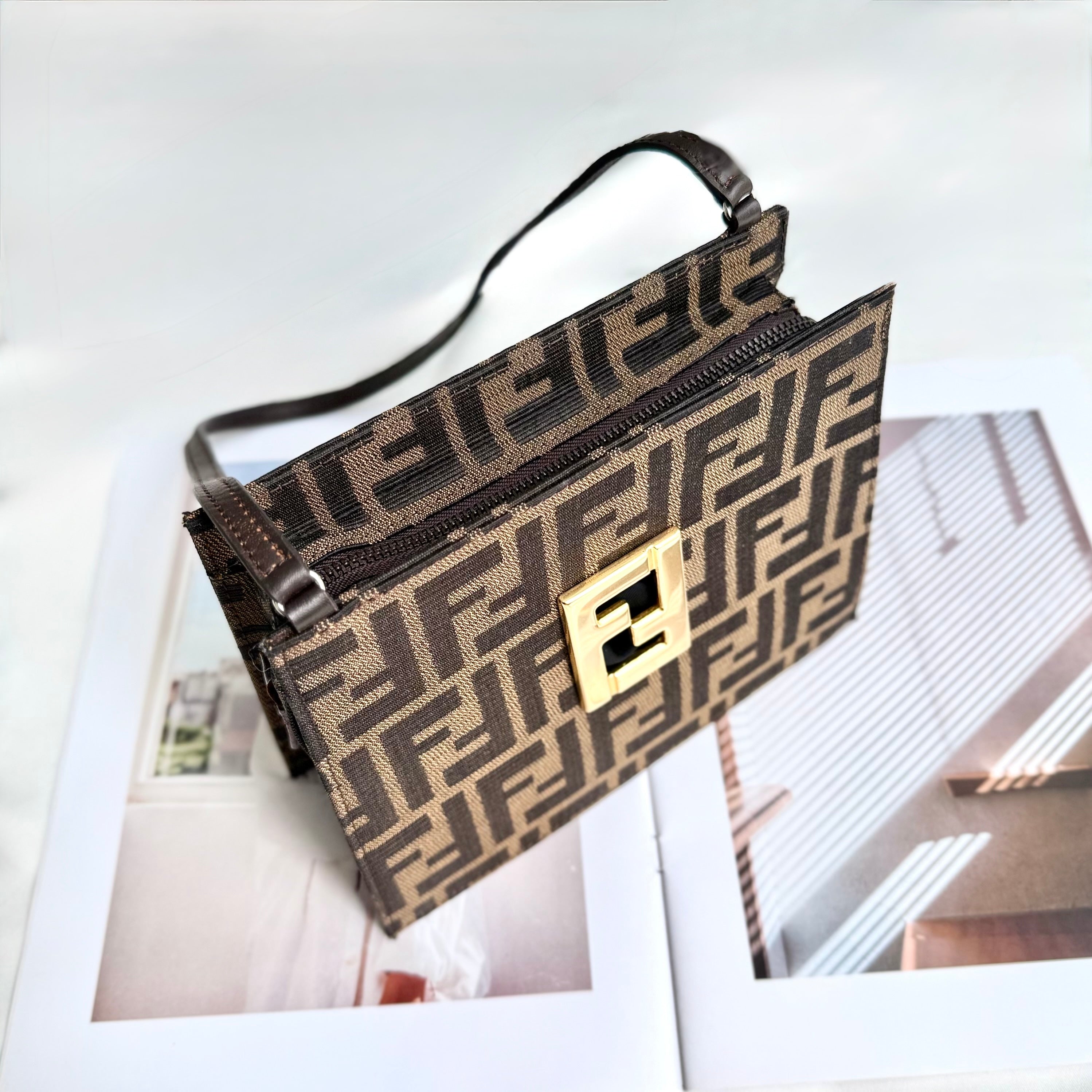 Fendi Brown Zucca FF Bag