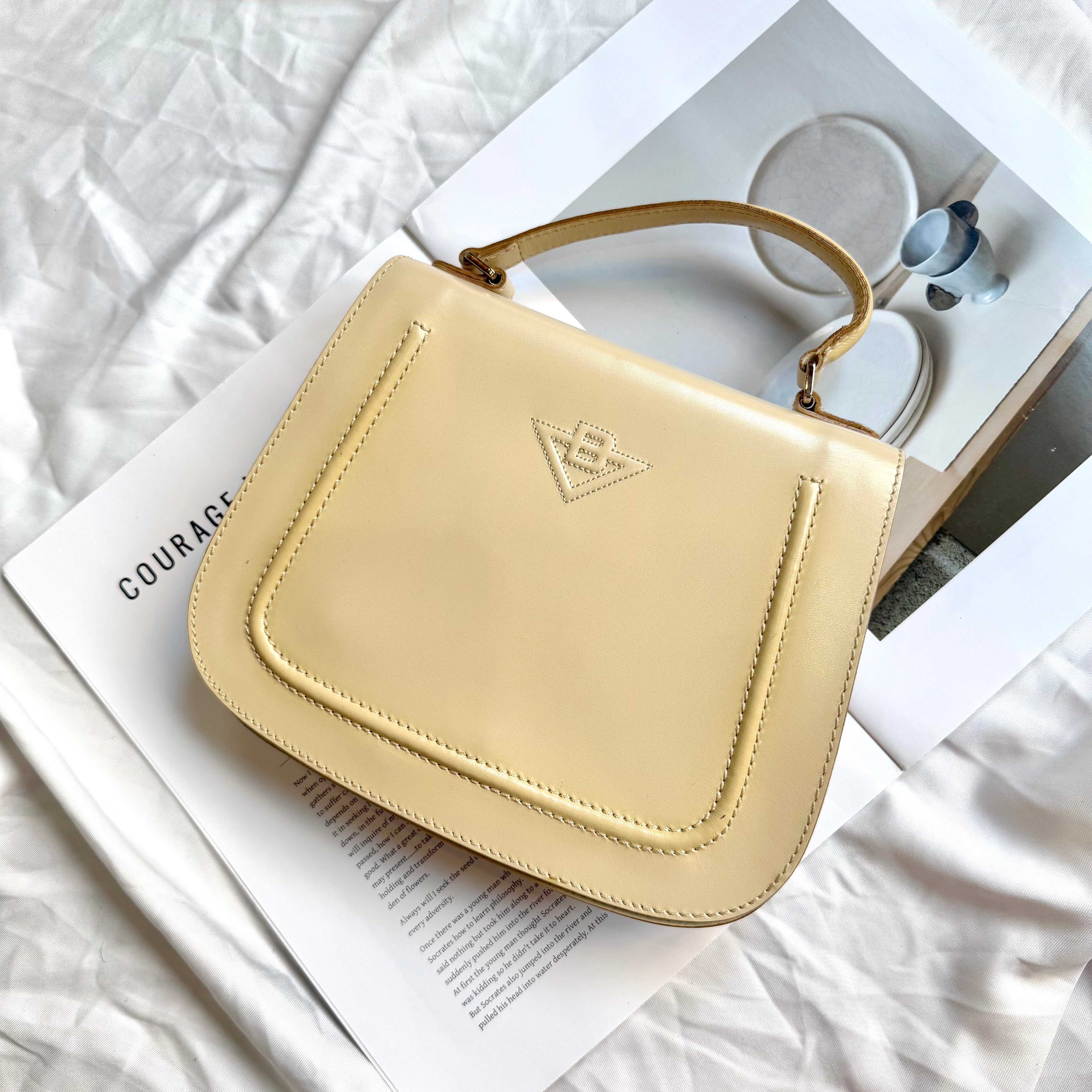 (Reserved) BOTTEGA VENETA White Leather Crossbody Bag