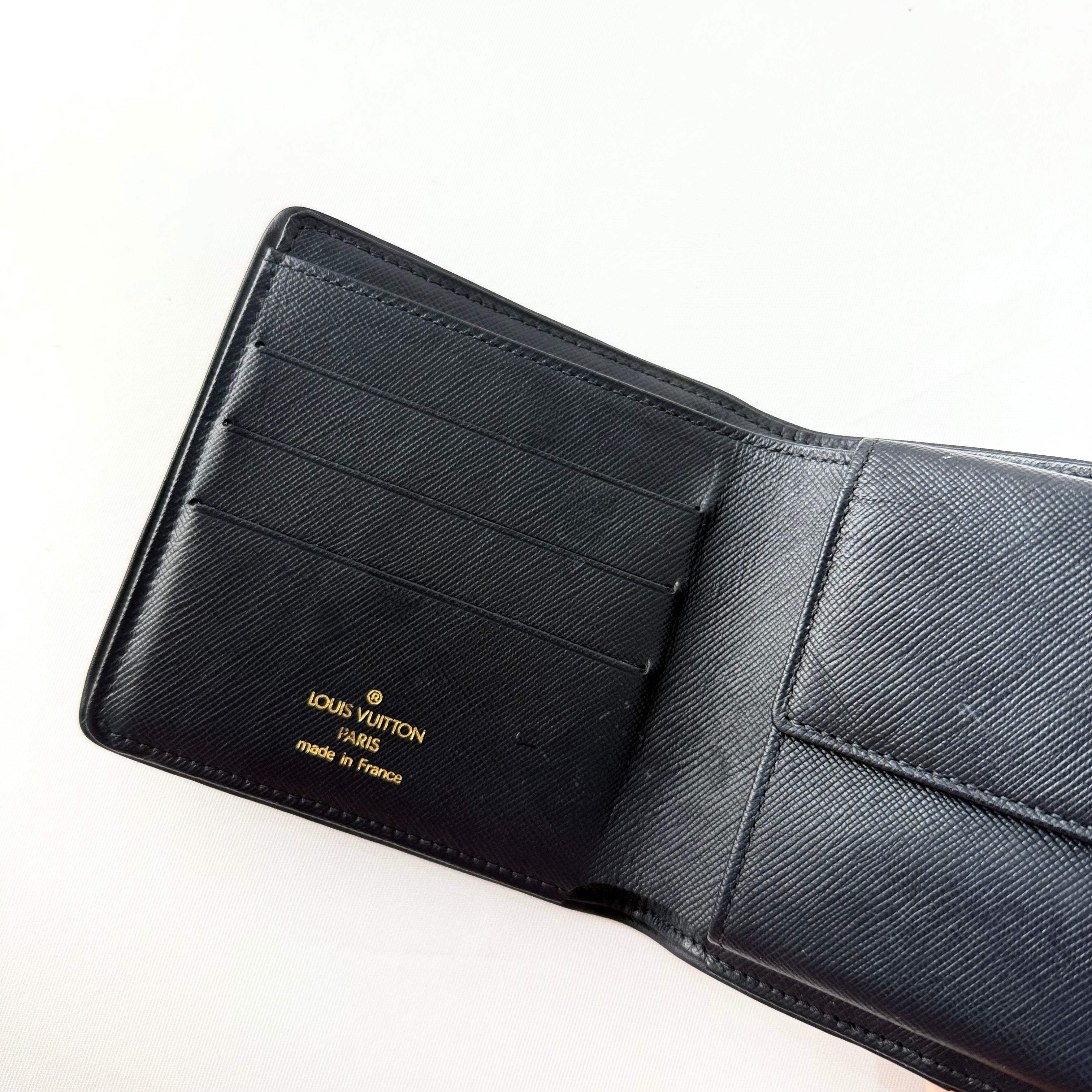 Louis Vuitton Blue Monogram Mini Lin Compact Wallet