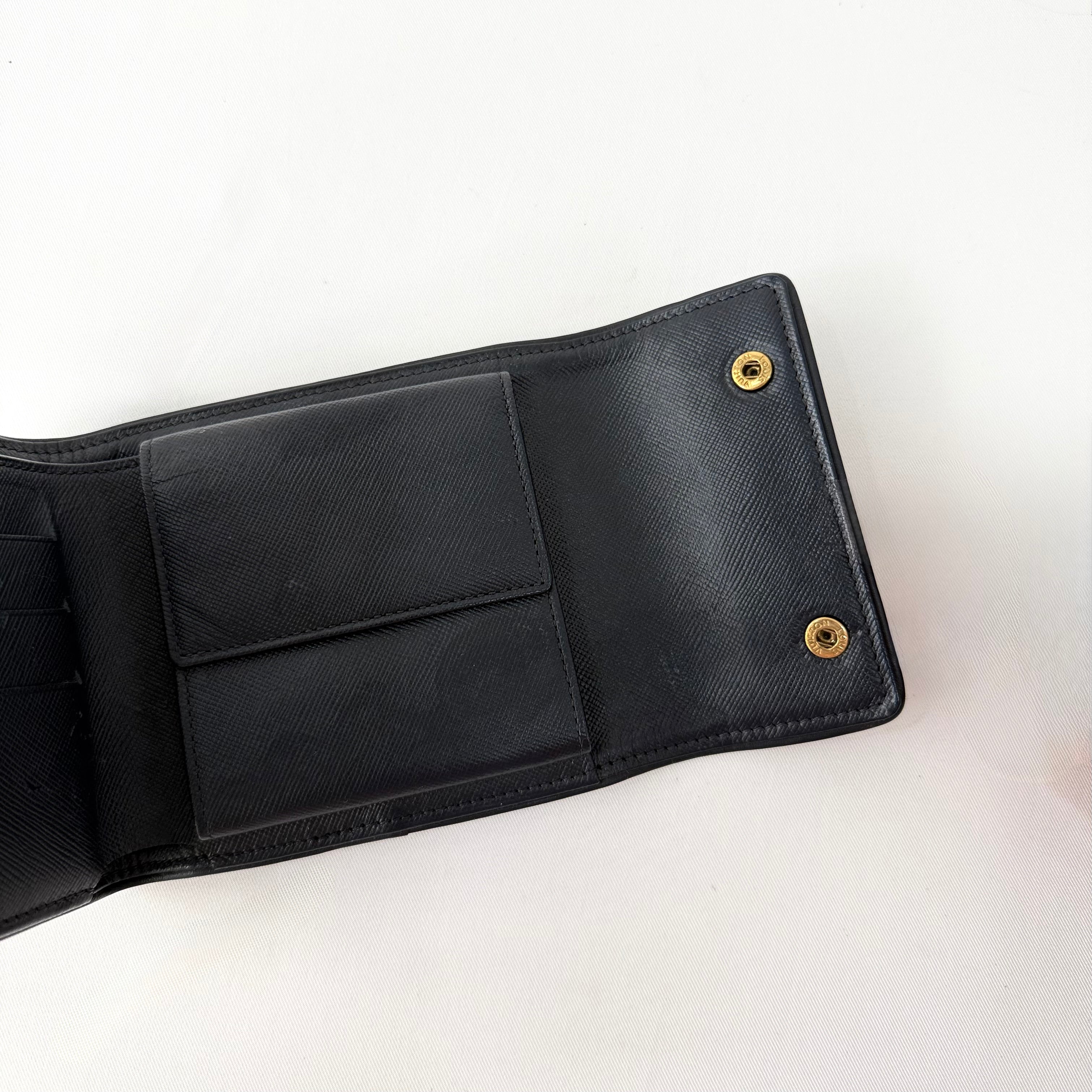 Louis Vuitton Blue Monogram Mini Lin Compact Wallet