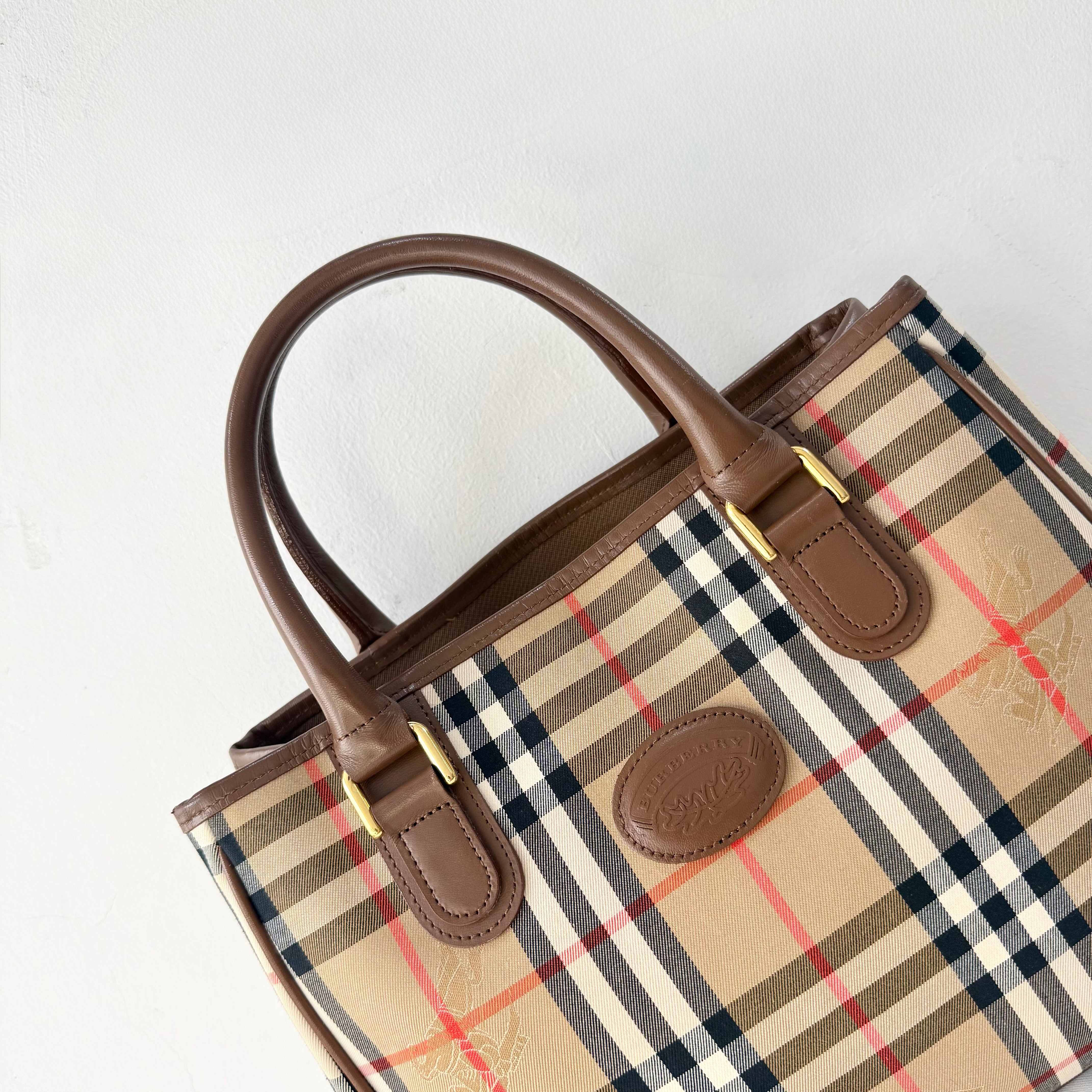 Burberry Nova Check Shadow Horse Tote