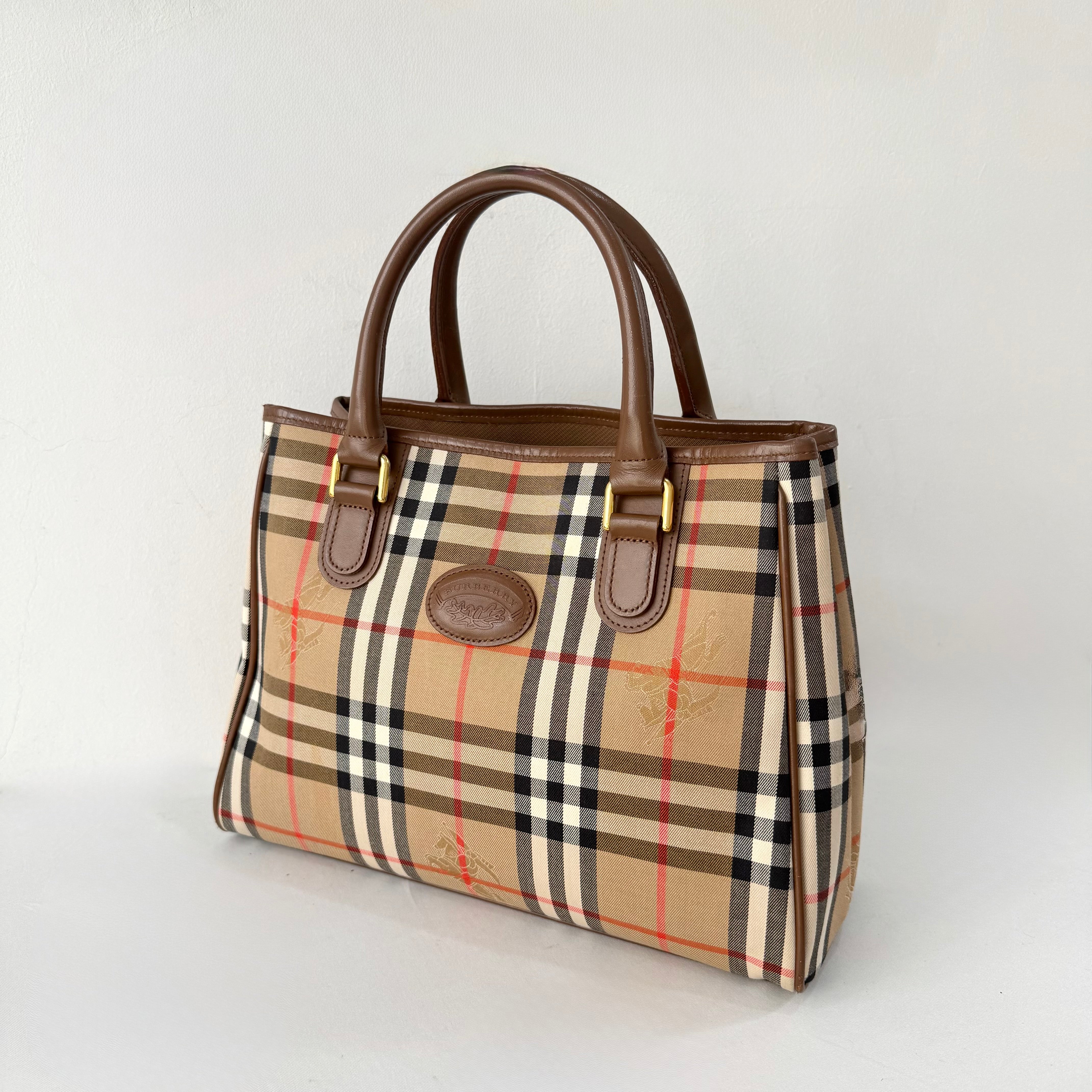 Burberry Nova Check Shadow Horse Tote
