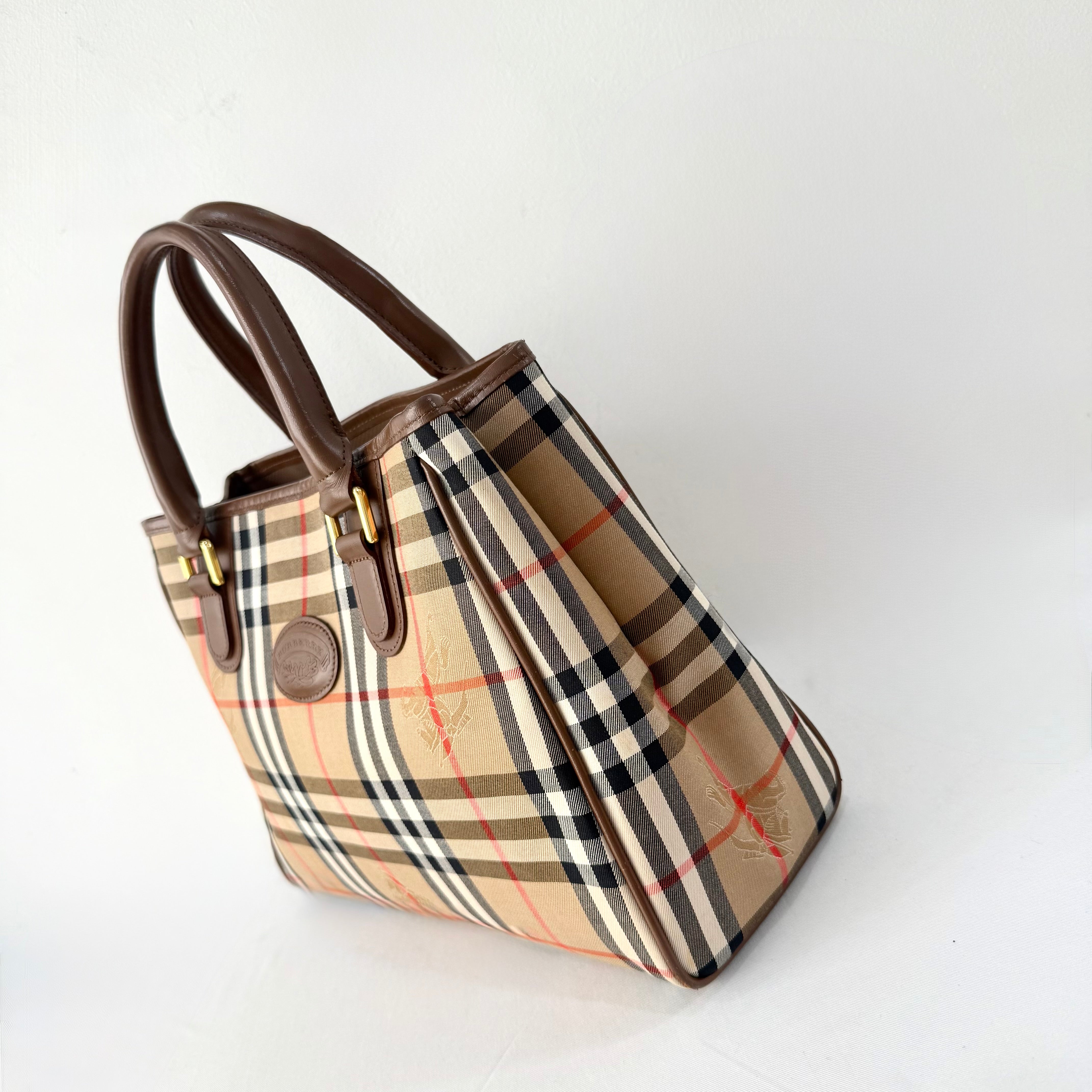 Burberry Nova Check Shadow Horse Tote