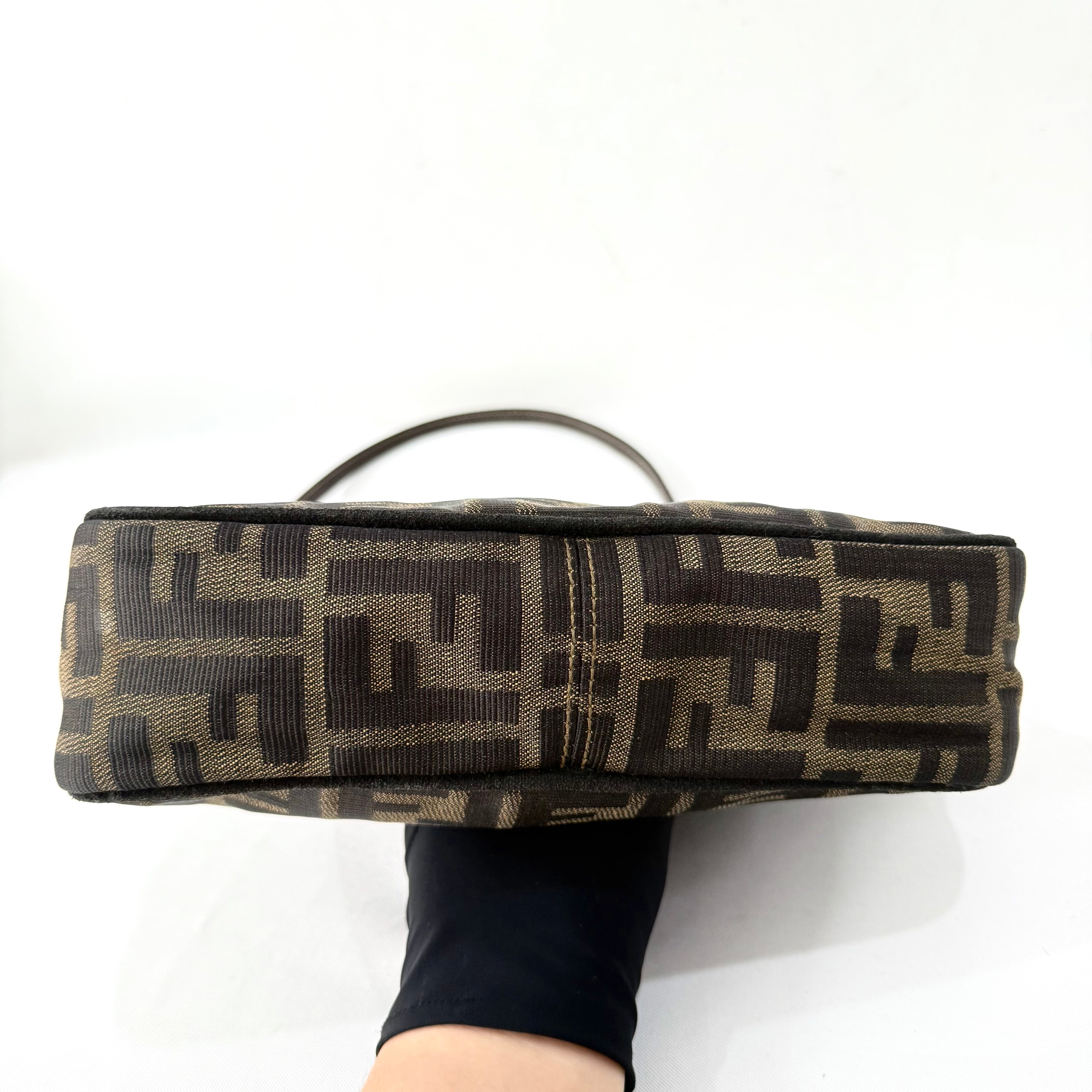 Fendi Tobacco Zucca Print Canvas Mini Pochette