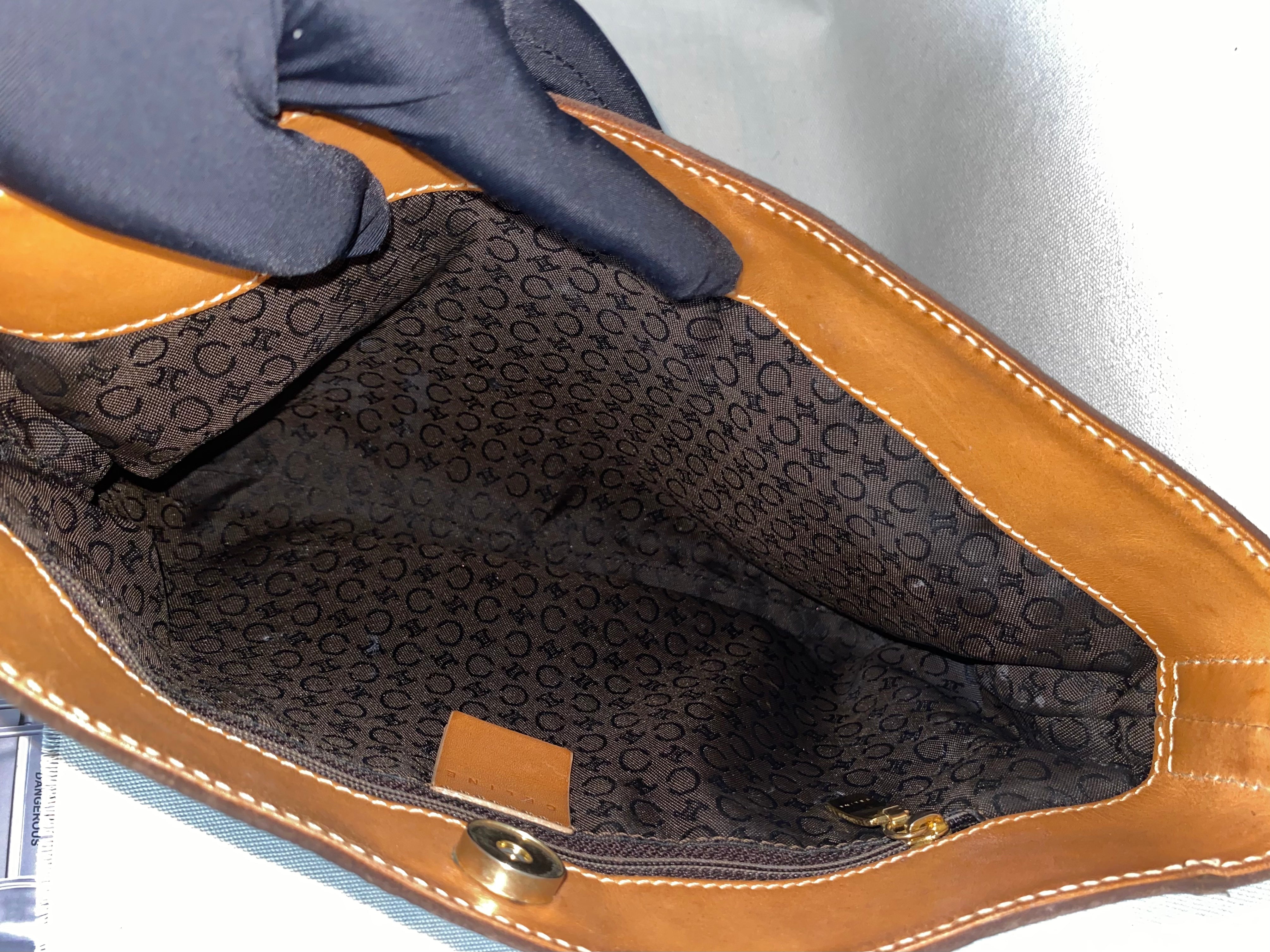 CELINE Brown Macadam Suede Shoulder Bag