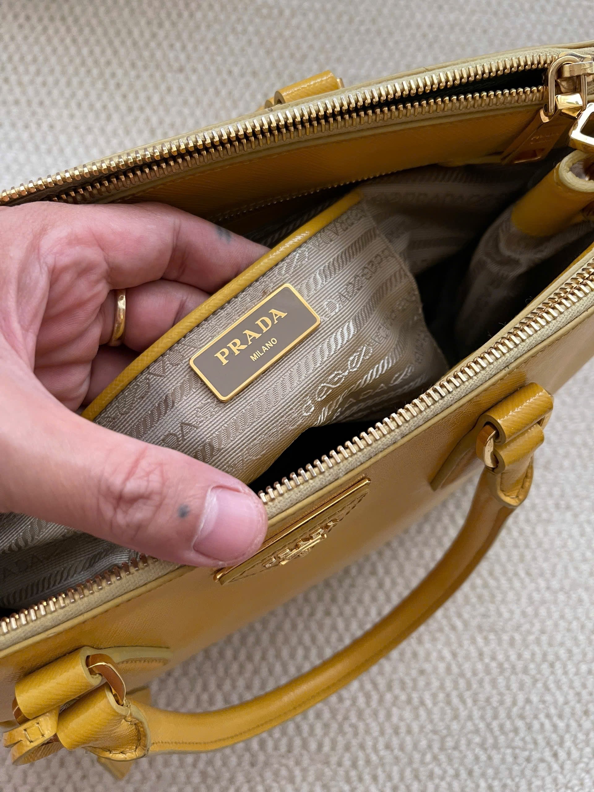 Prada Saffiano Lux Galleria Double Zip Tote