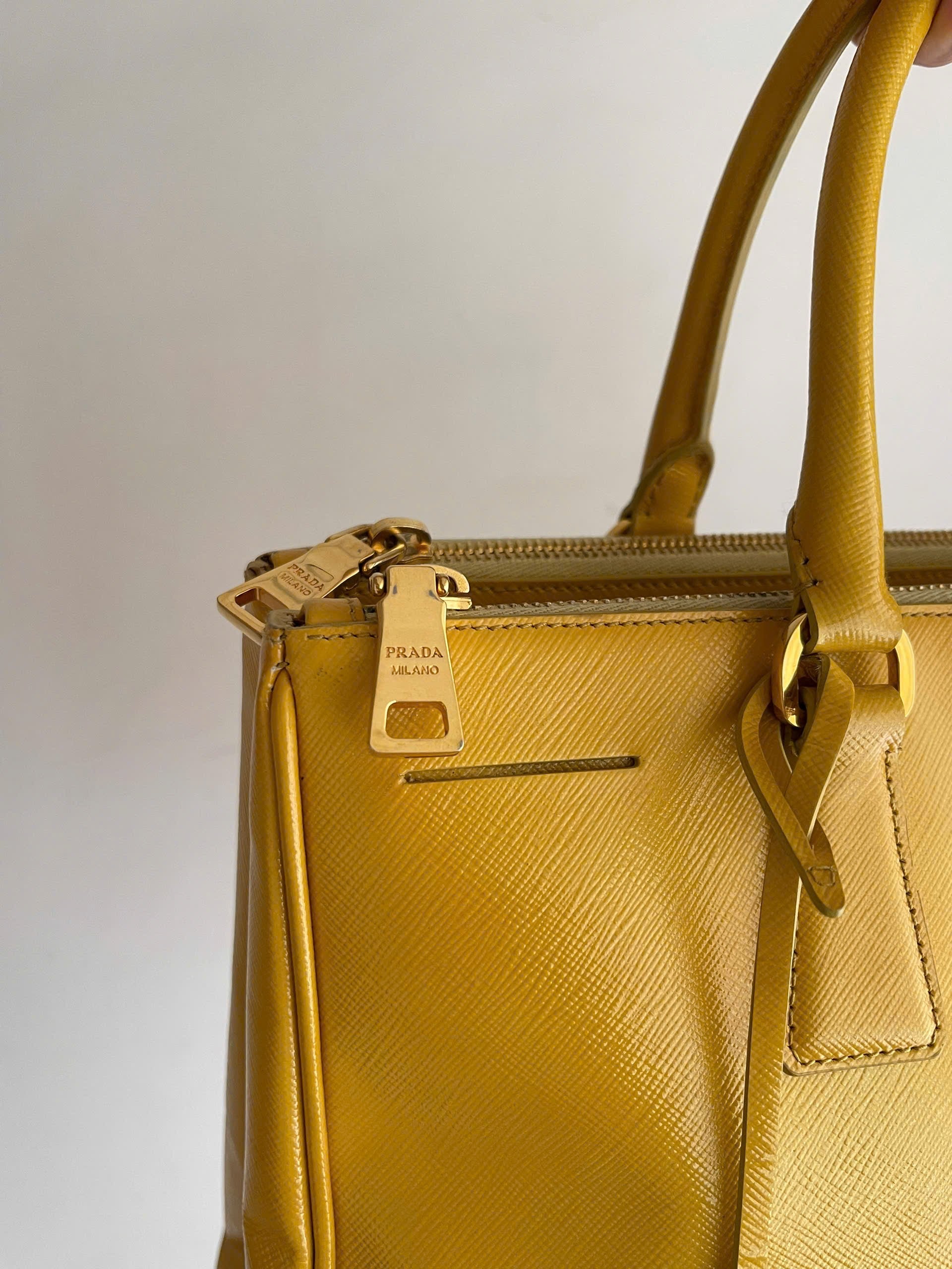 Prada Saffiano Lux Galleria Double Zip Tote