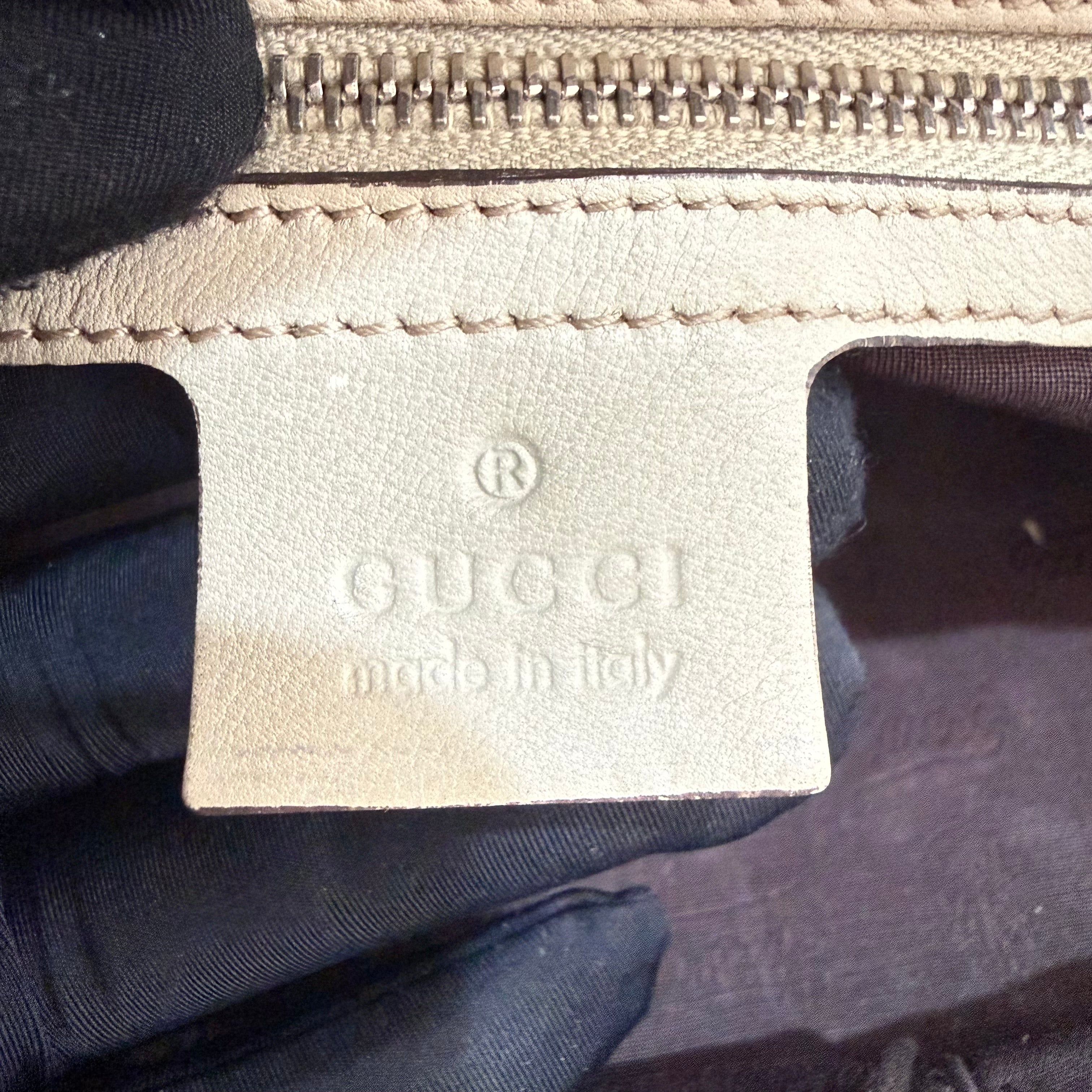 Gucci Guccissima Twin Shoulder Bag Off-White