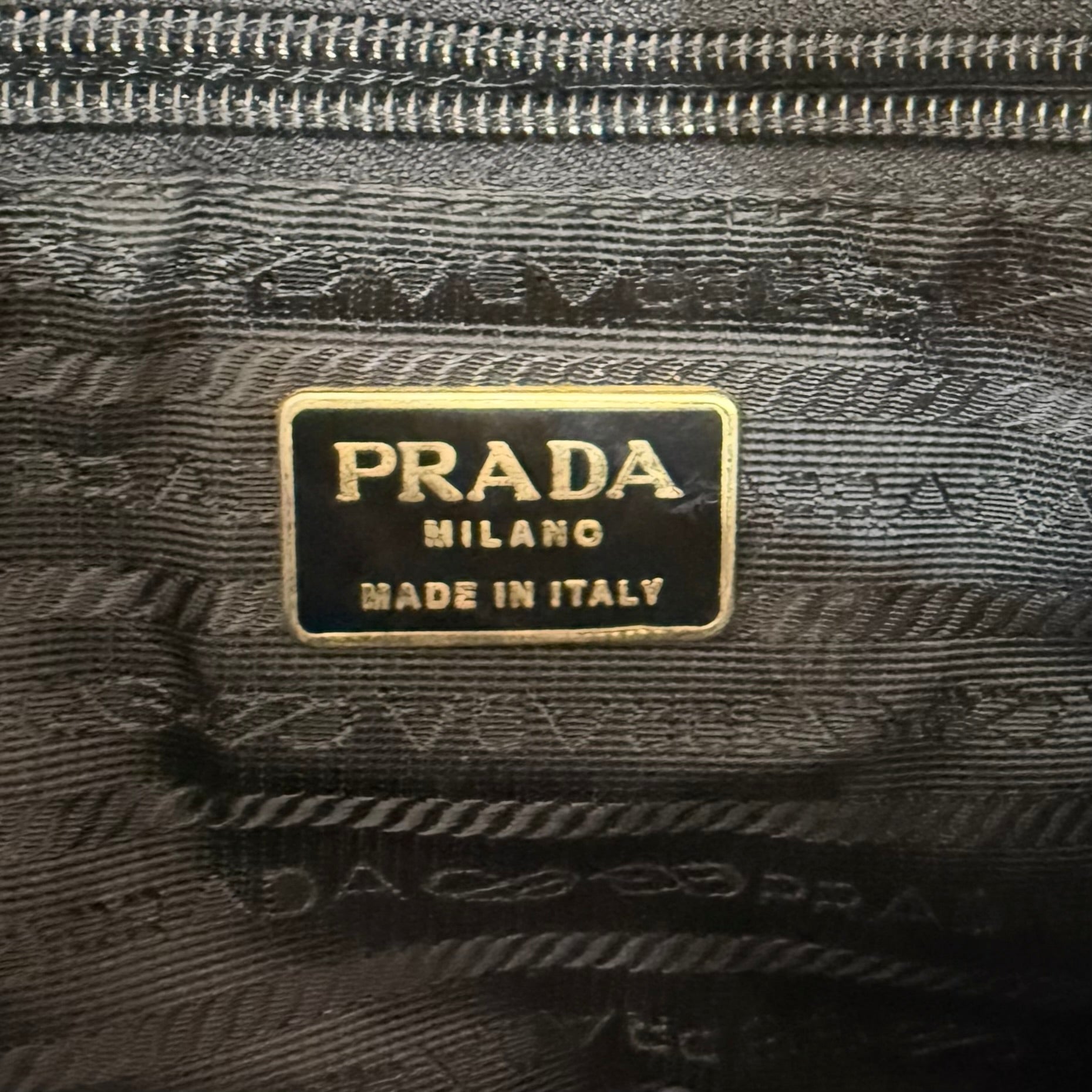 PRADA Gold Chain Tote Shoulder Bag