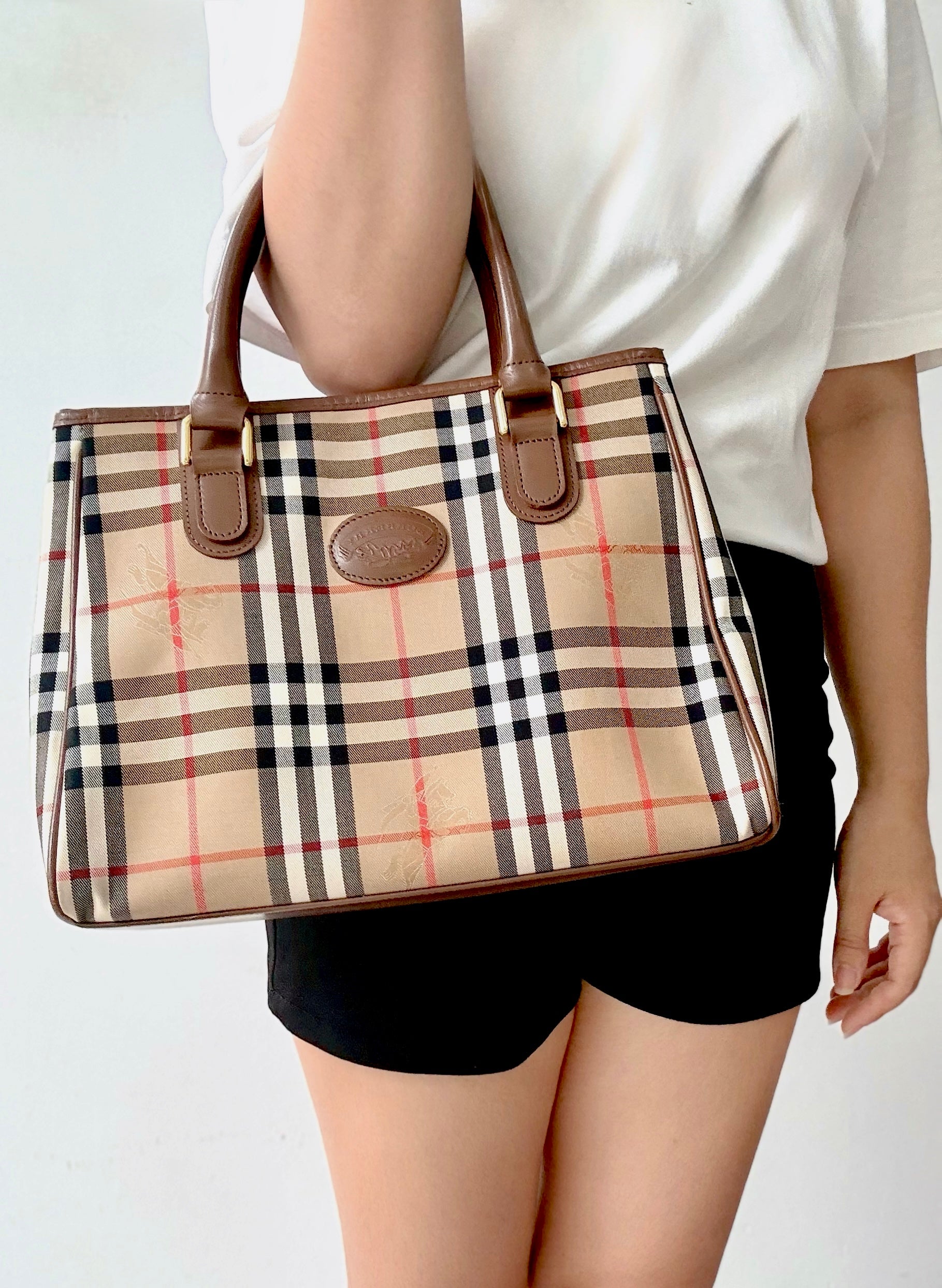 Burberry Nova Check Shadow Horse Tote