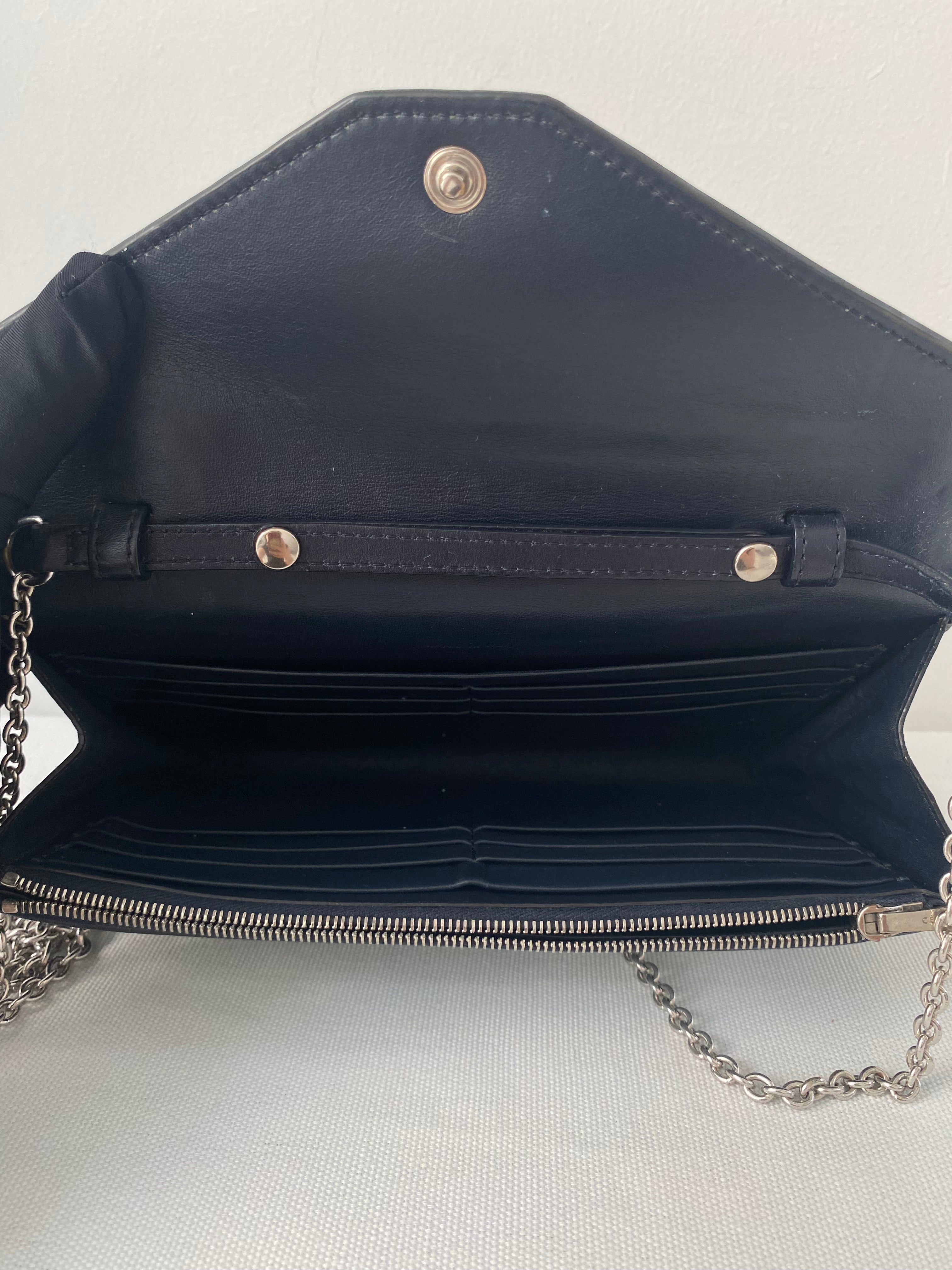 Celine Leather Pocket Envelope Flap Bag