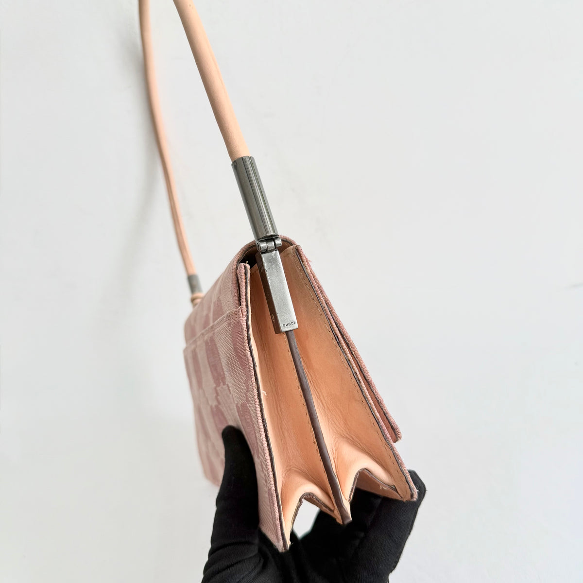 Gucci Pink Monogram Canvas Bag