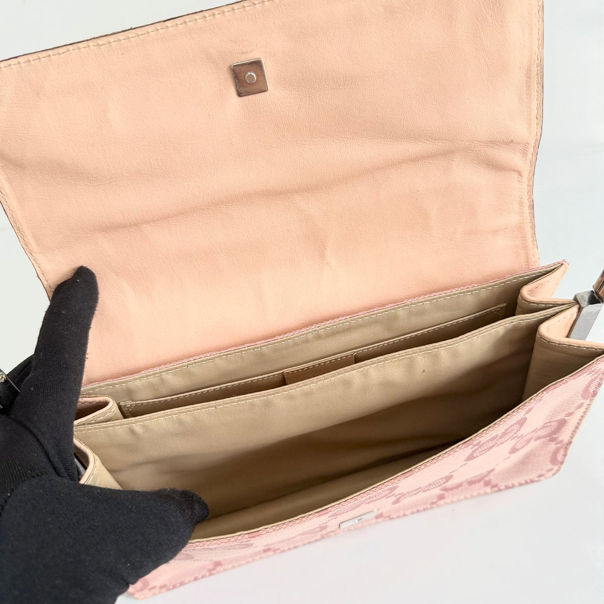 Gucci Pink Monogram Canvas Bag