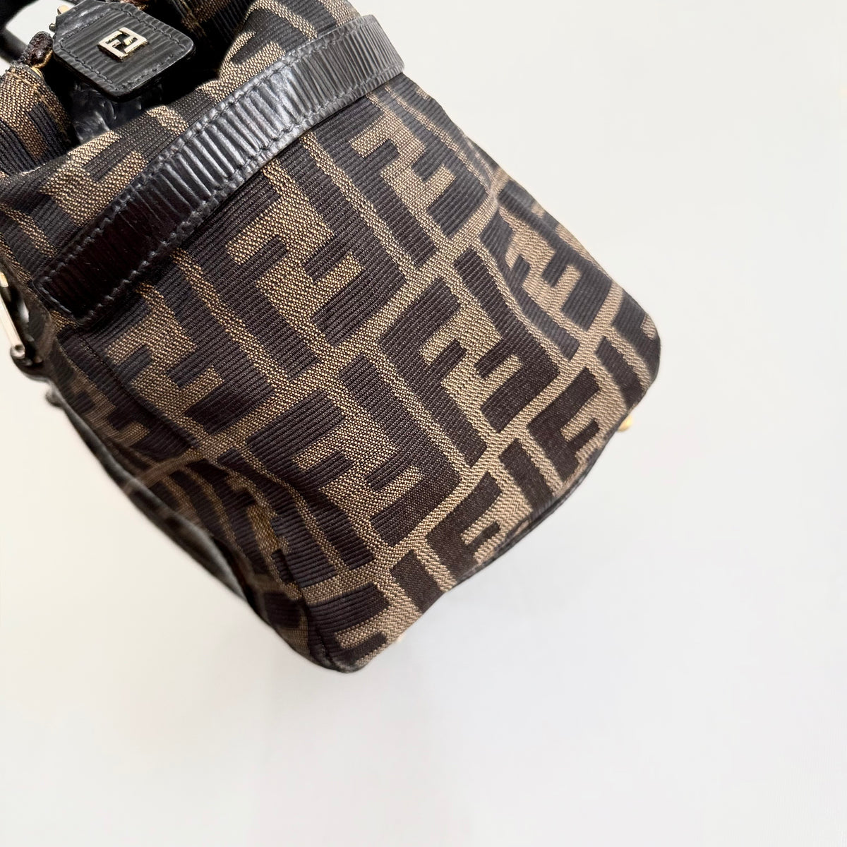 Fendi Zucca Canvas Boston Bag