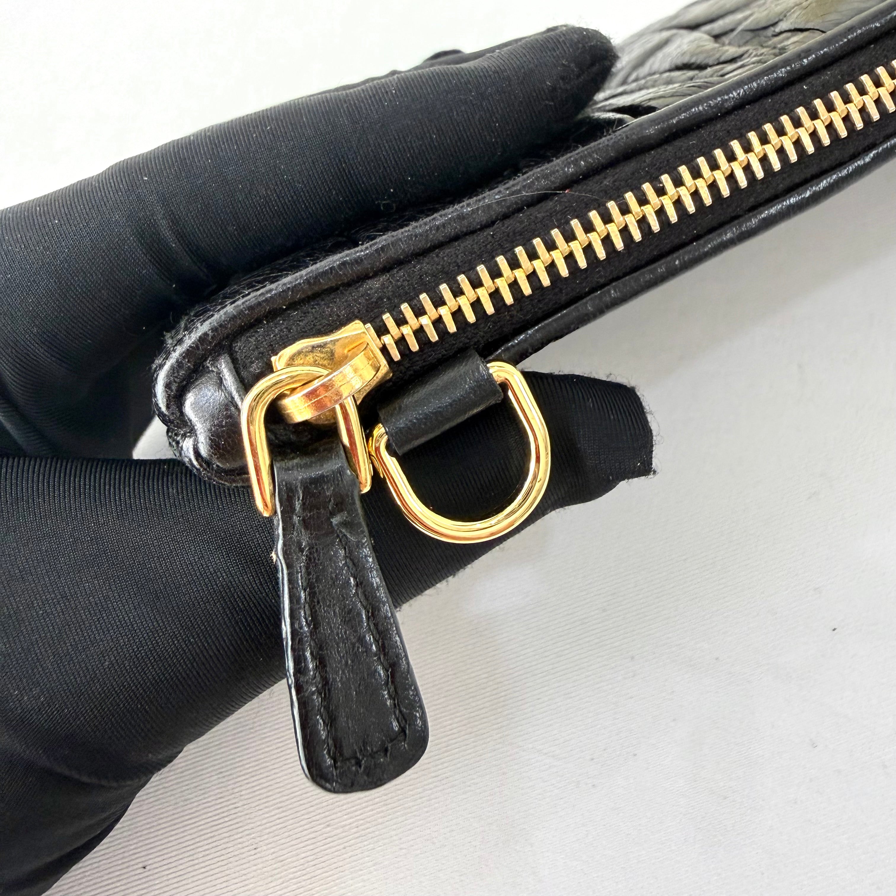 Miu Miu Matelasse Black Pouch