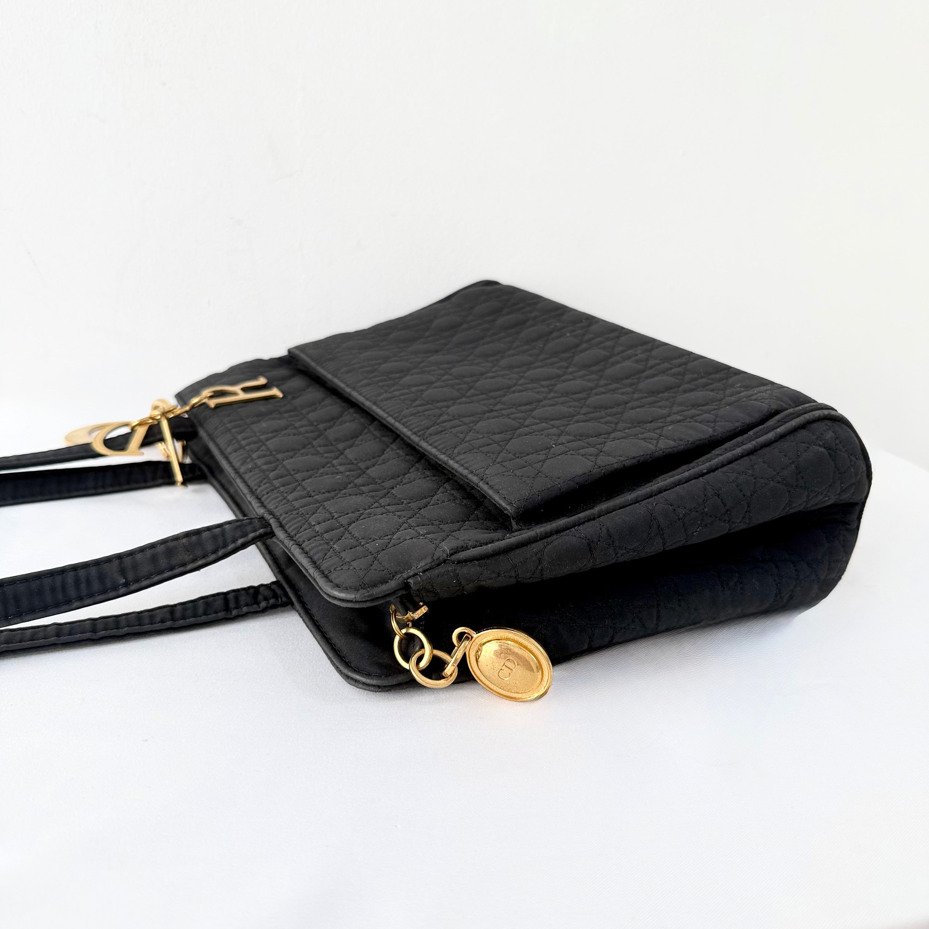 Christian Dior Lady Dior Cannage Black Shoulder Bag