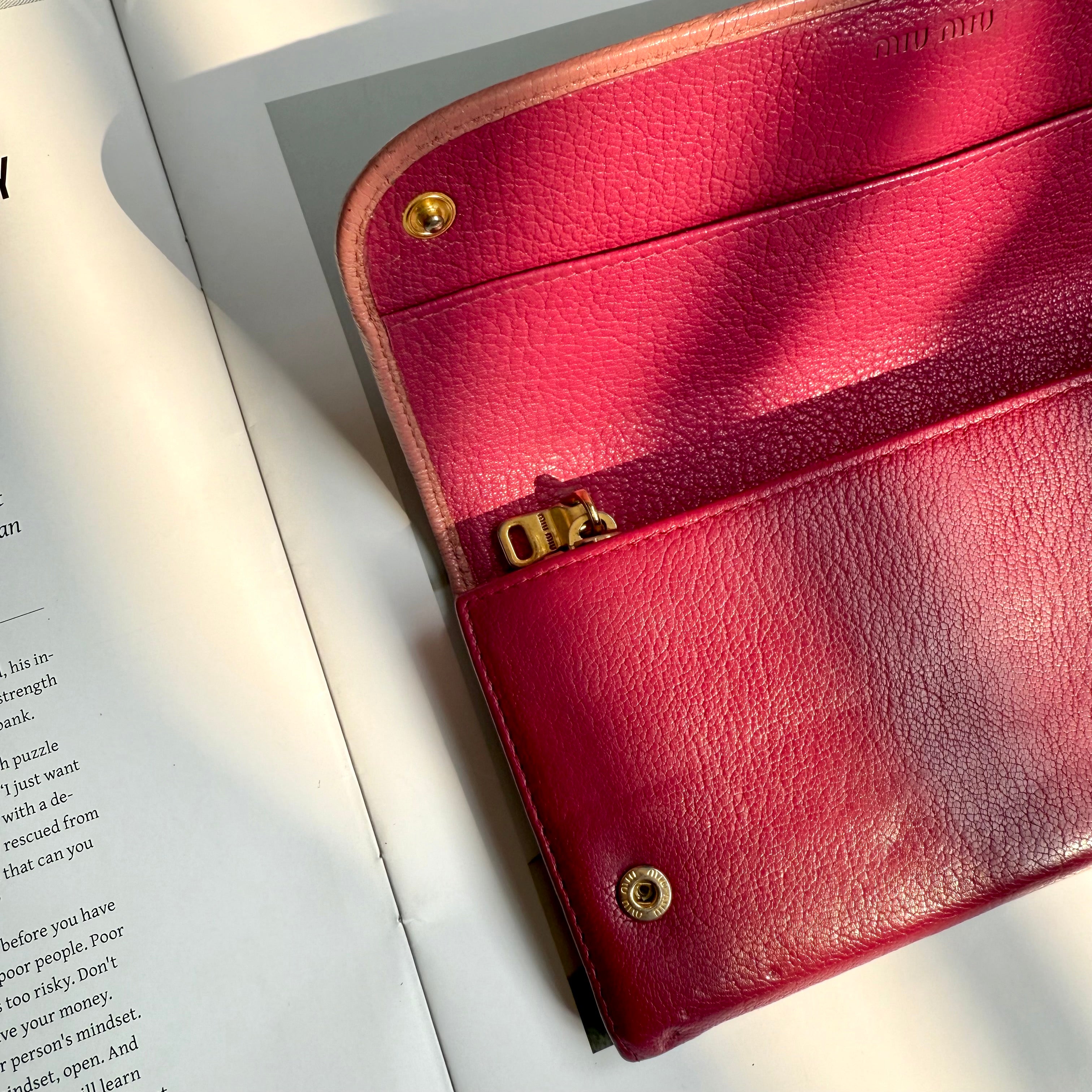 Miu Miu Blush Pink Long Wallet