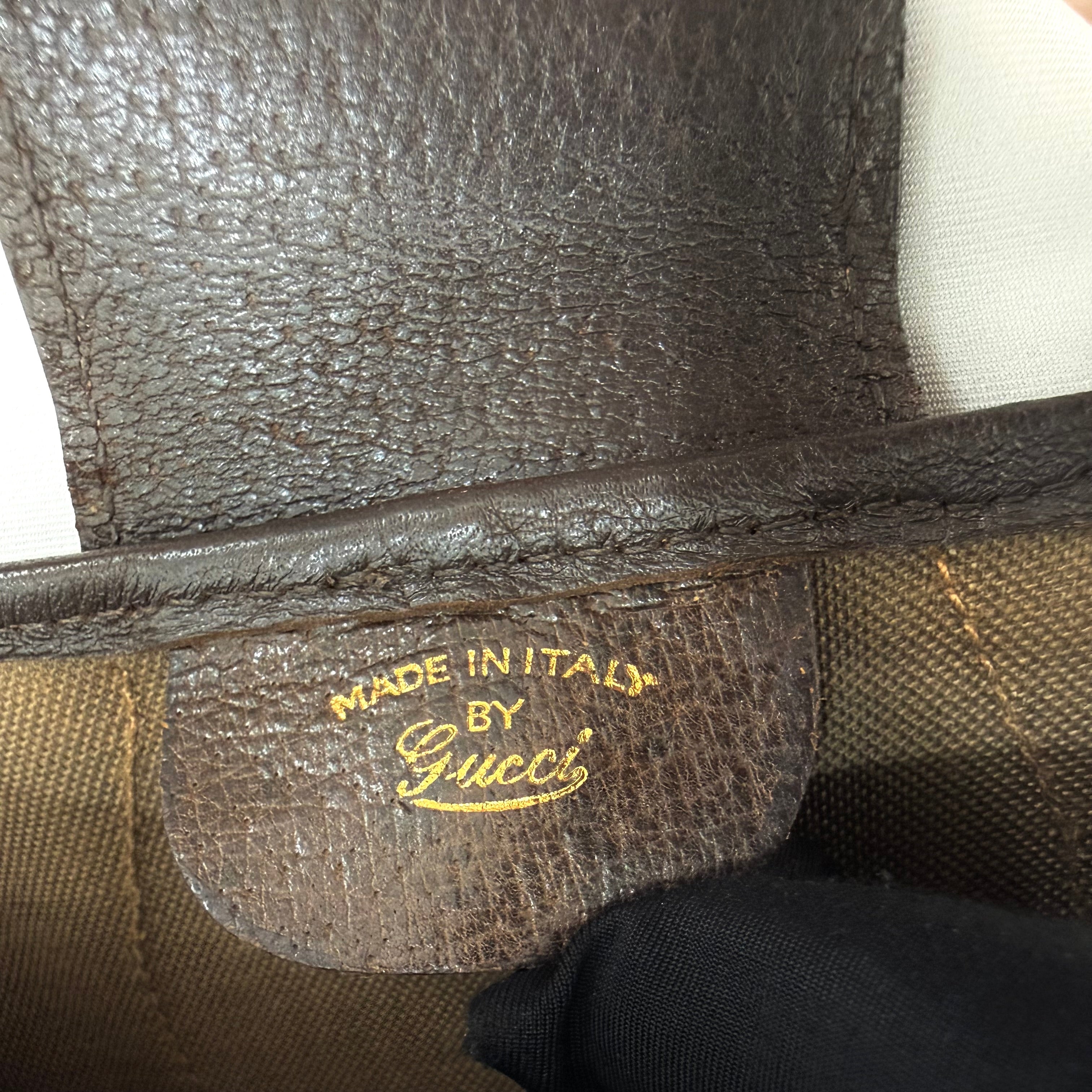 Gucci GG Supreme Tote Bag Brown