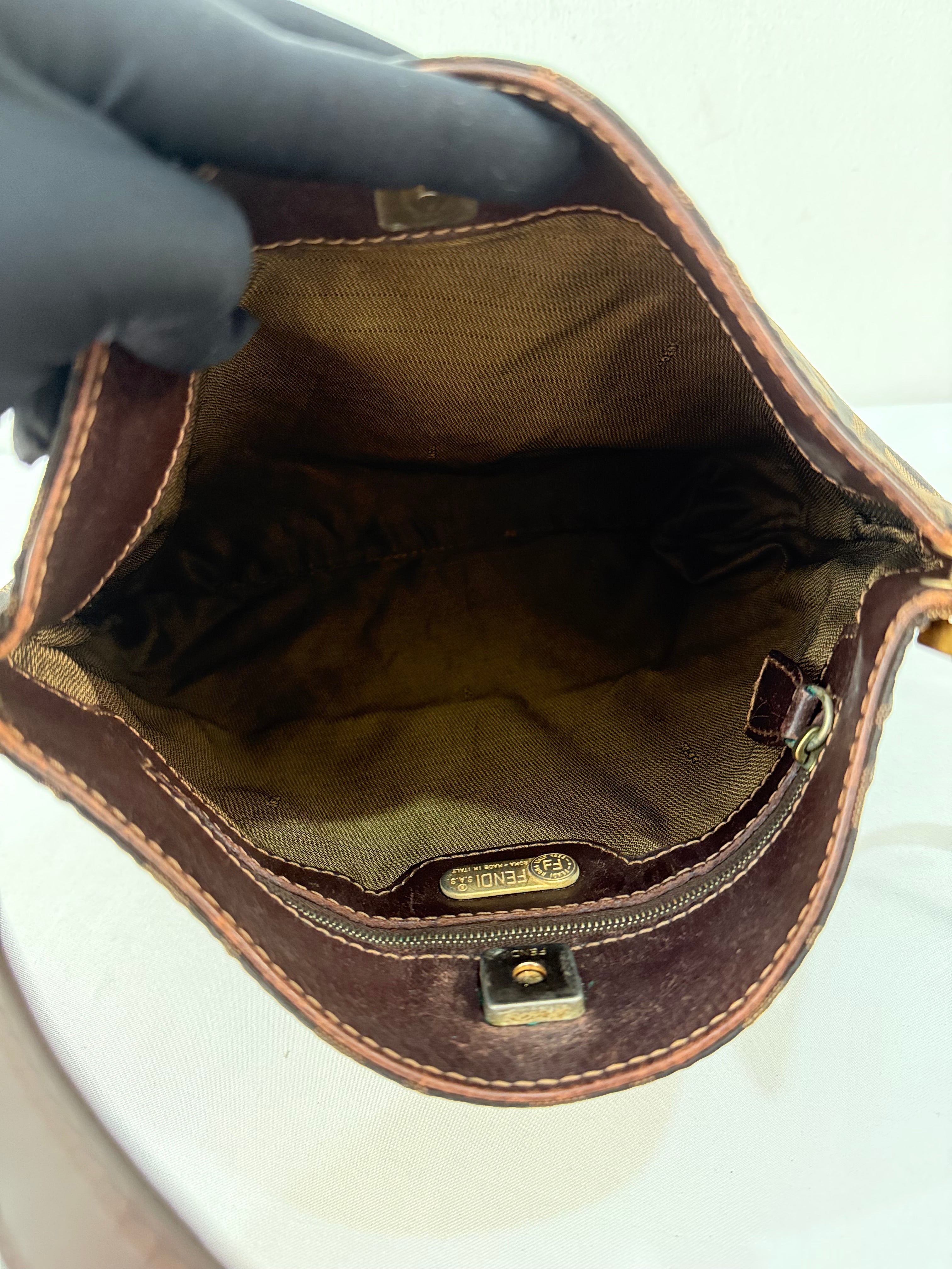 Fendi FF Zucca Canvas Shoulder Bag