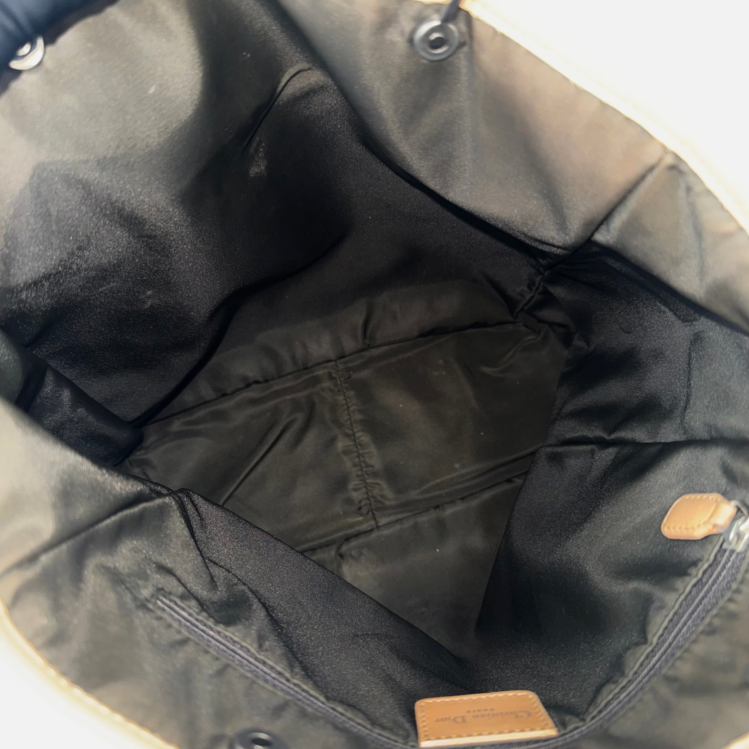 Christian Dior Trotter Brown Canvas Tote Bag