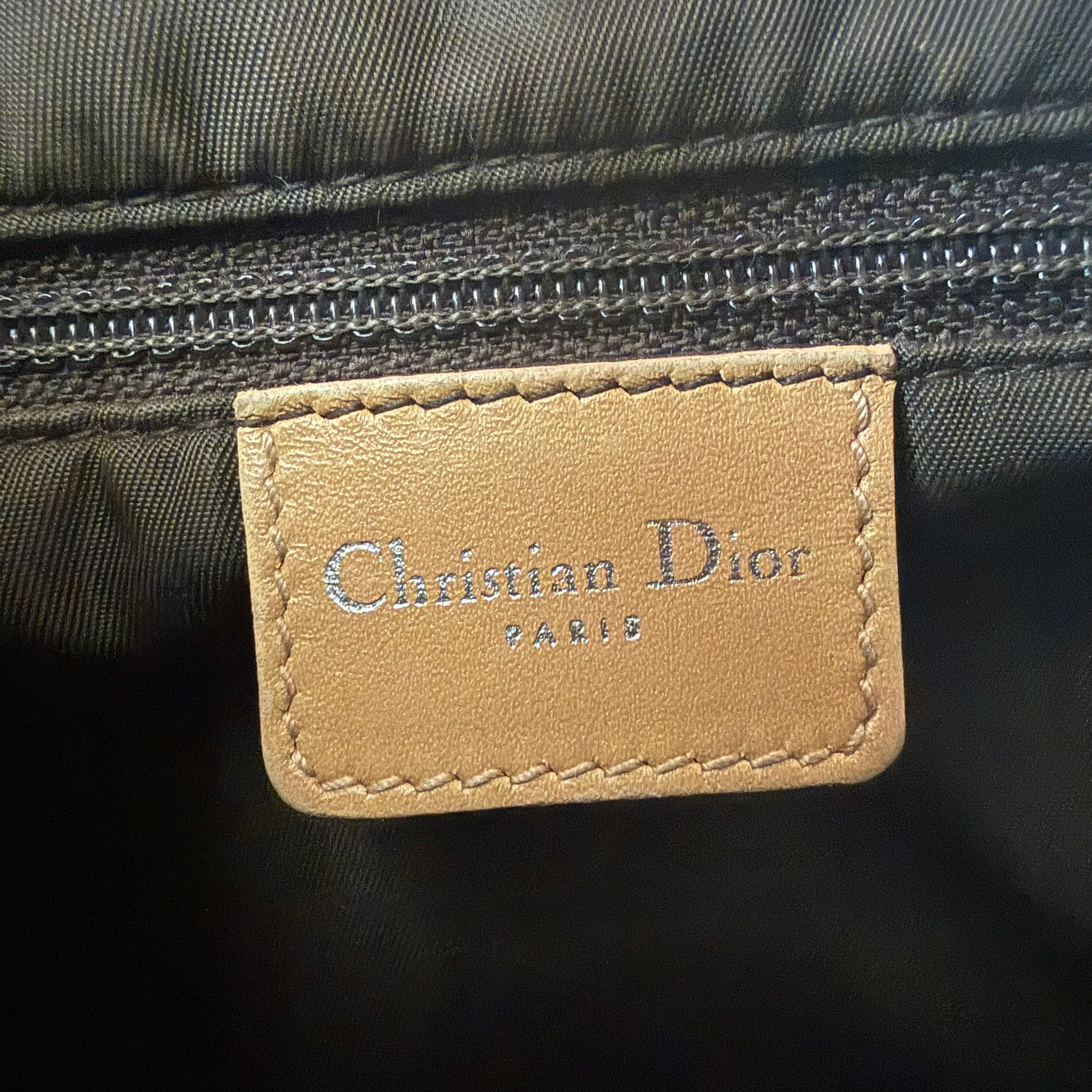 Christian Dior Trotter Brown Canvas Tote Bag
