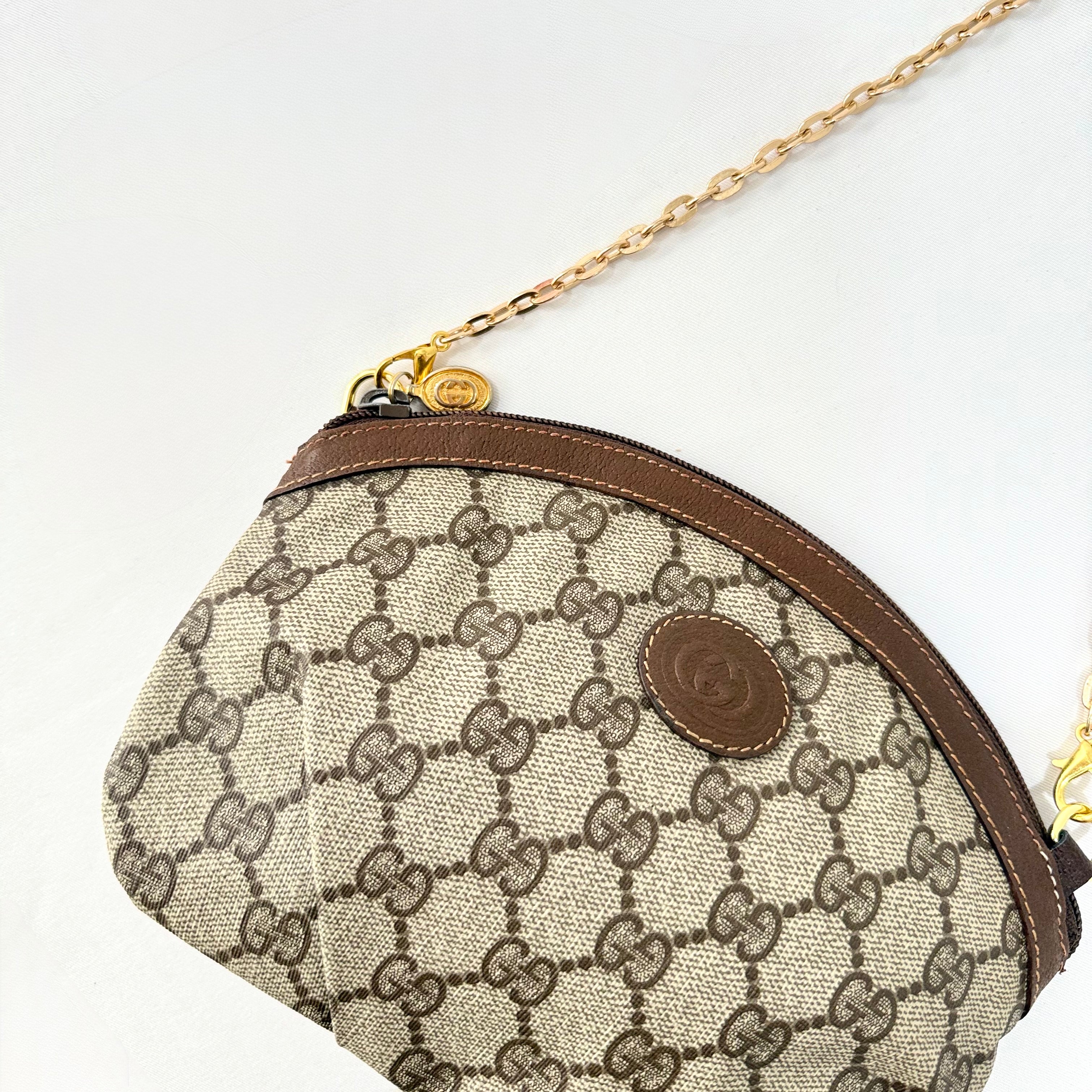 GUCCI GG Supreme Web Sherry Line Pochette
