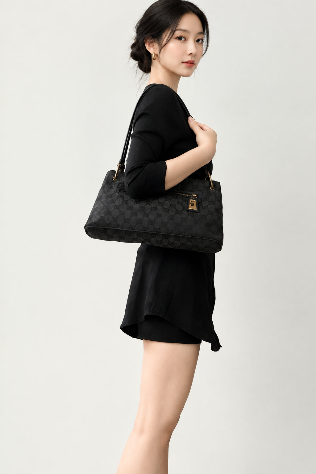 Gucci Vintage GG Canvas Ellington Shoulder Bag