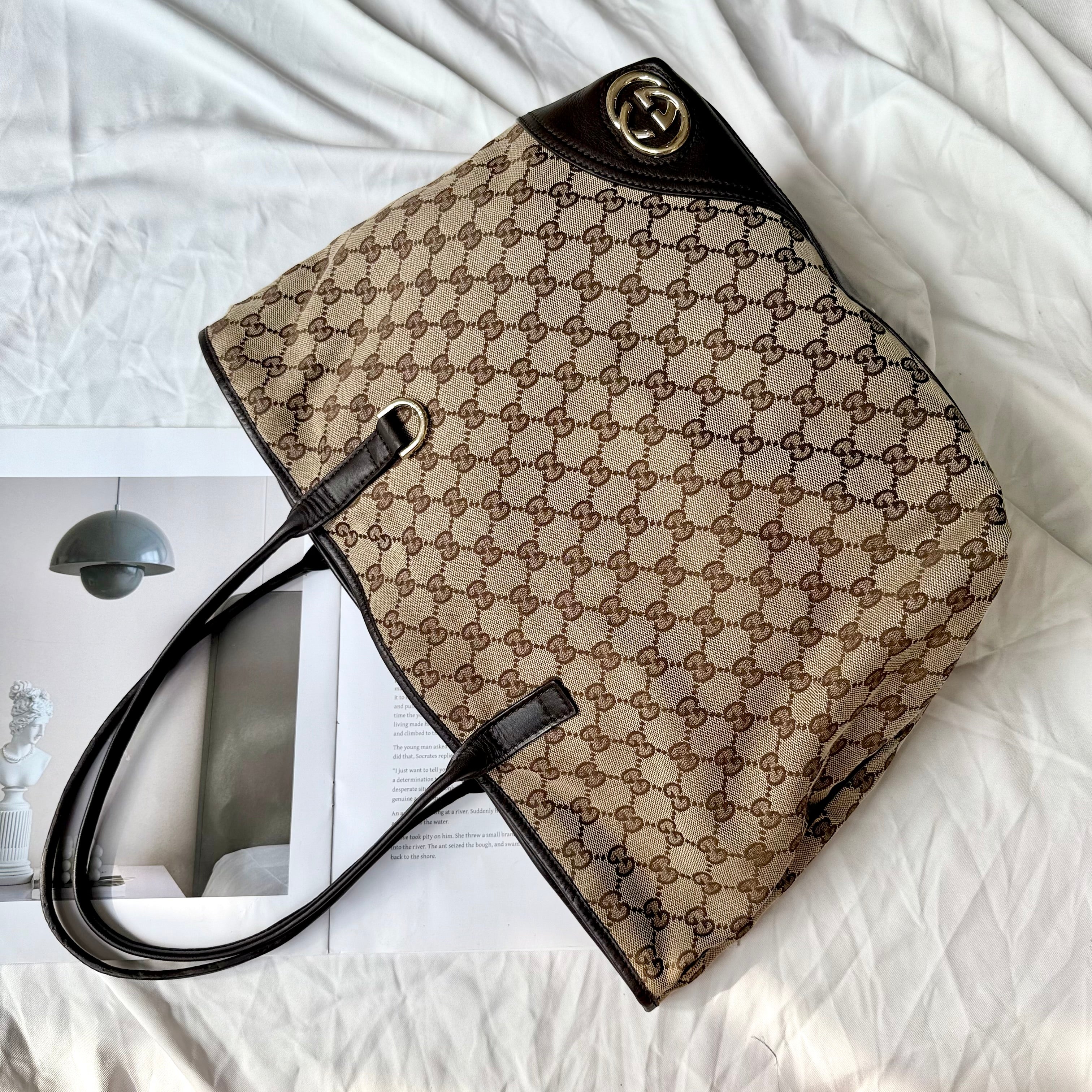 Gucci Britt Monogram Tote Bag