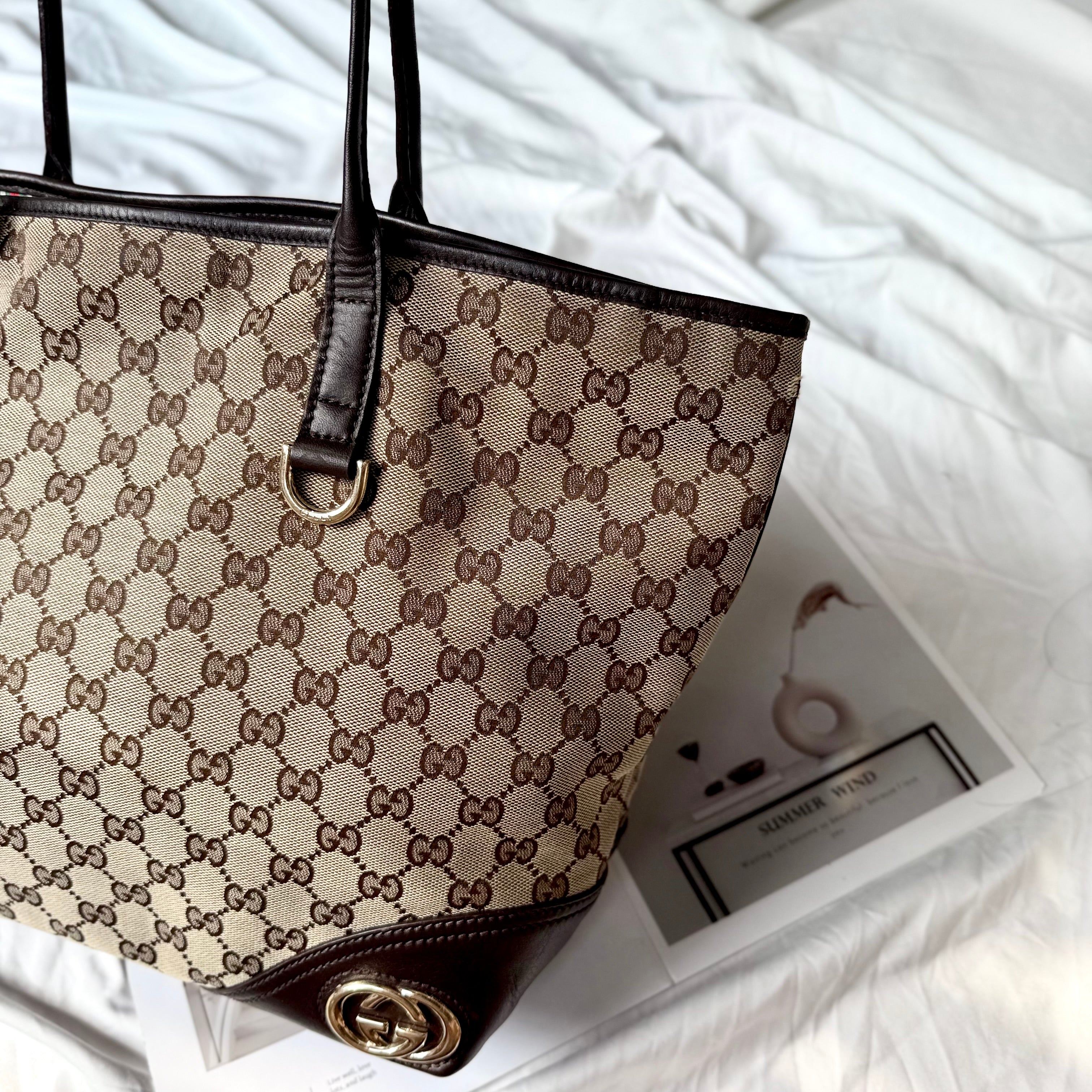 Gucci Britt Monogram Tote Bag