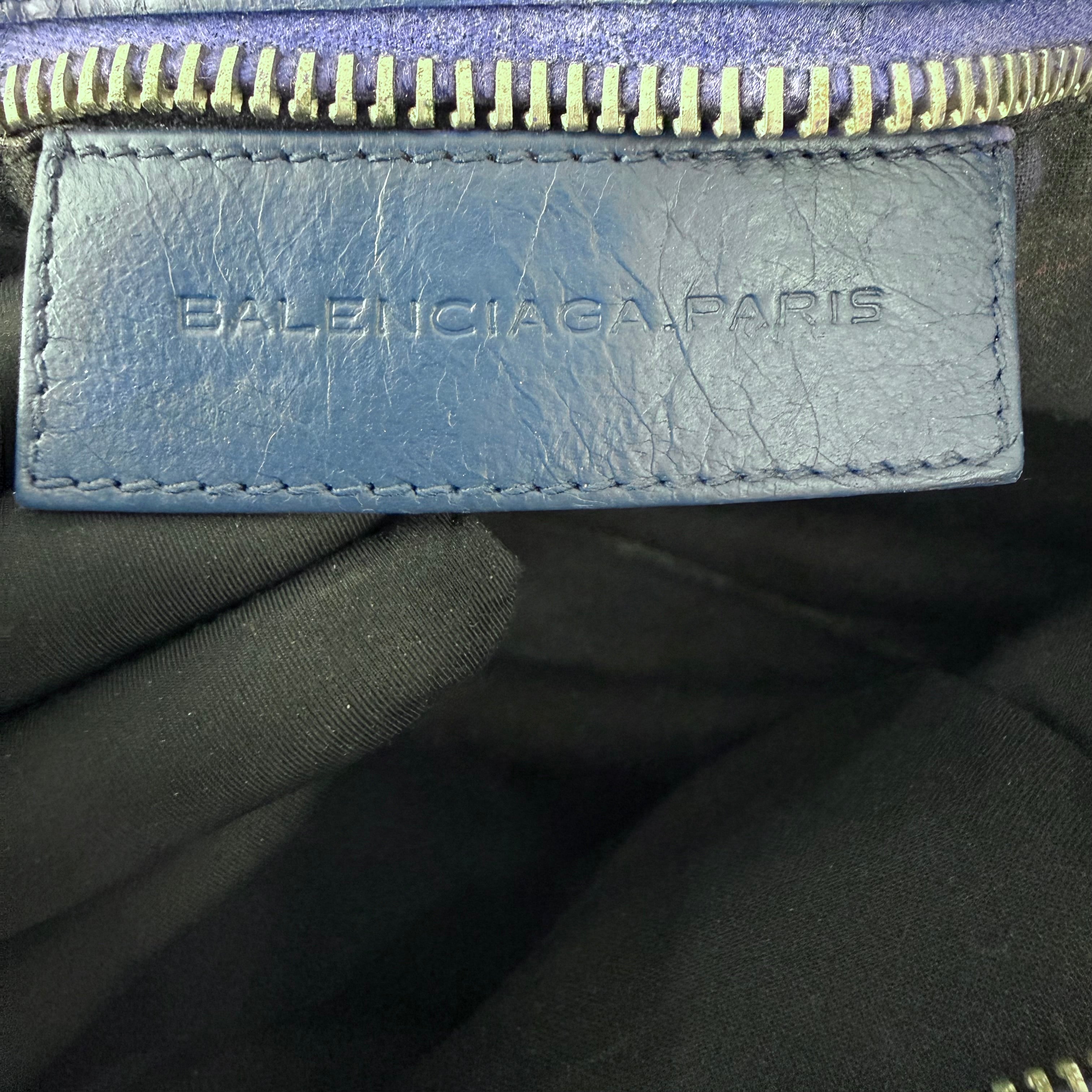 Balenciaga Bleu Lavande Lambskin Giant Part Time Shoulder Bag
