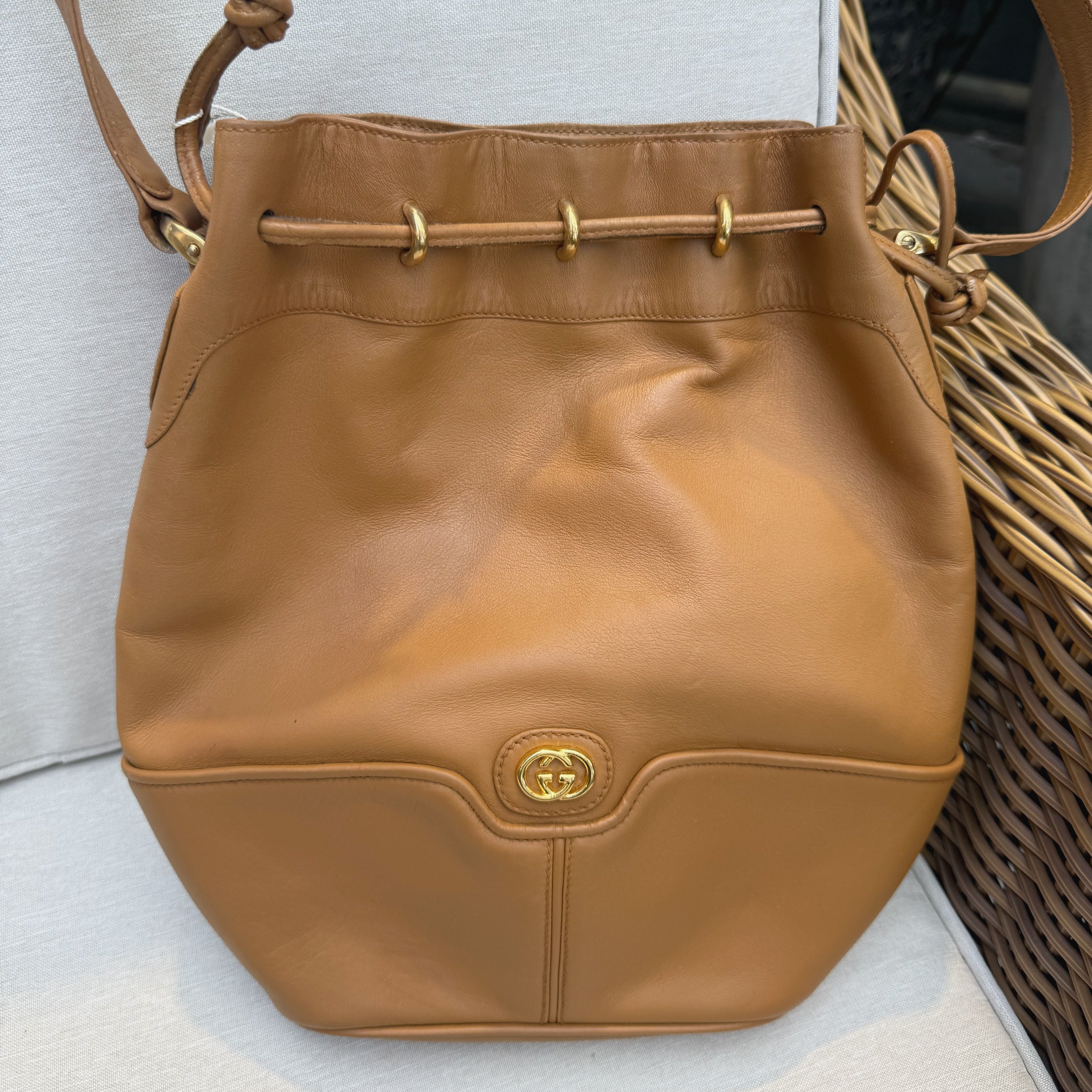 Gucci Vintage Drawstring Bucket Bag