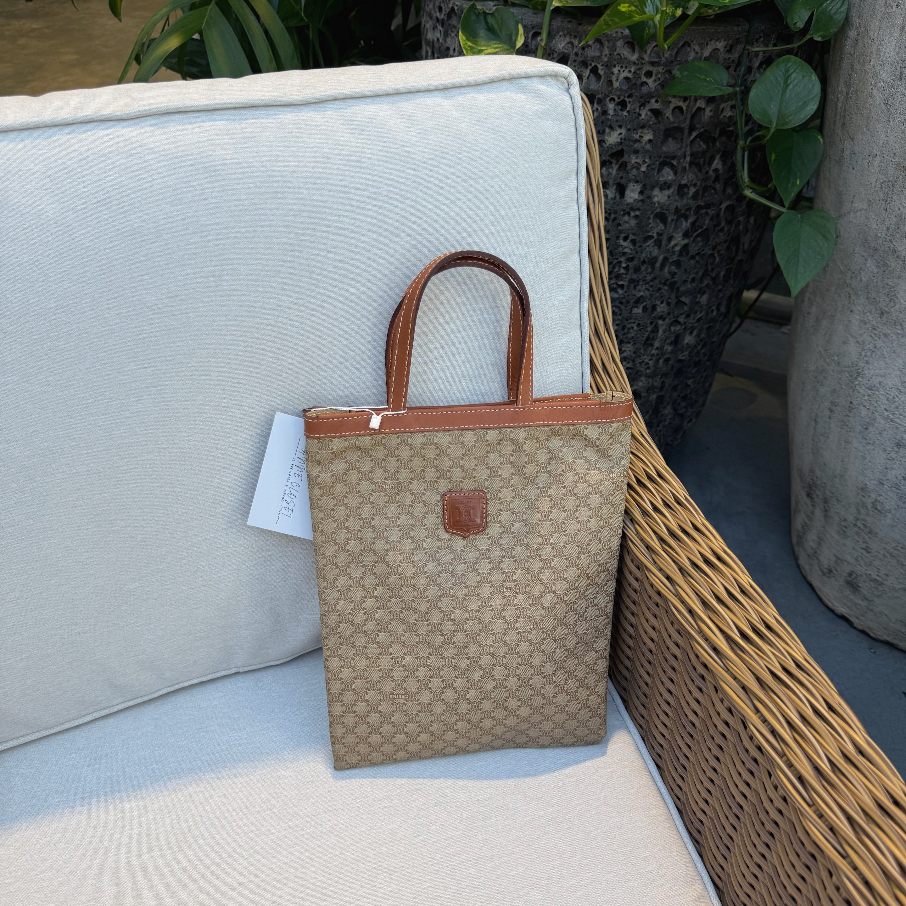 Celine Macadam Canvas Tote Bag