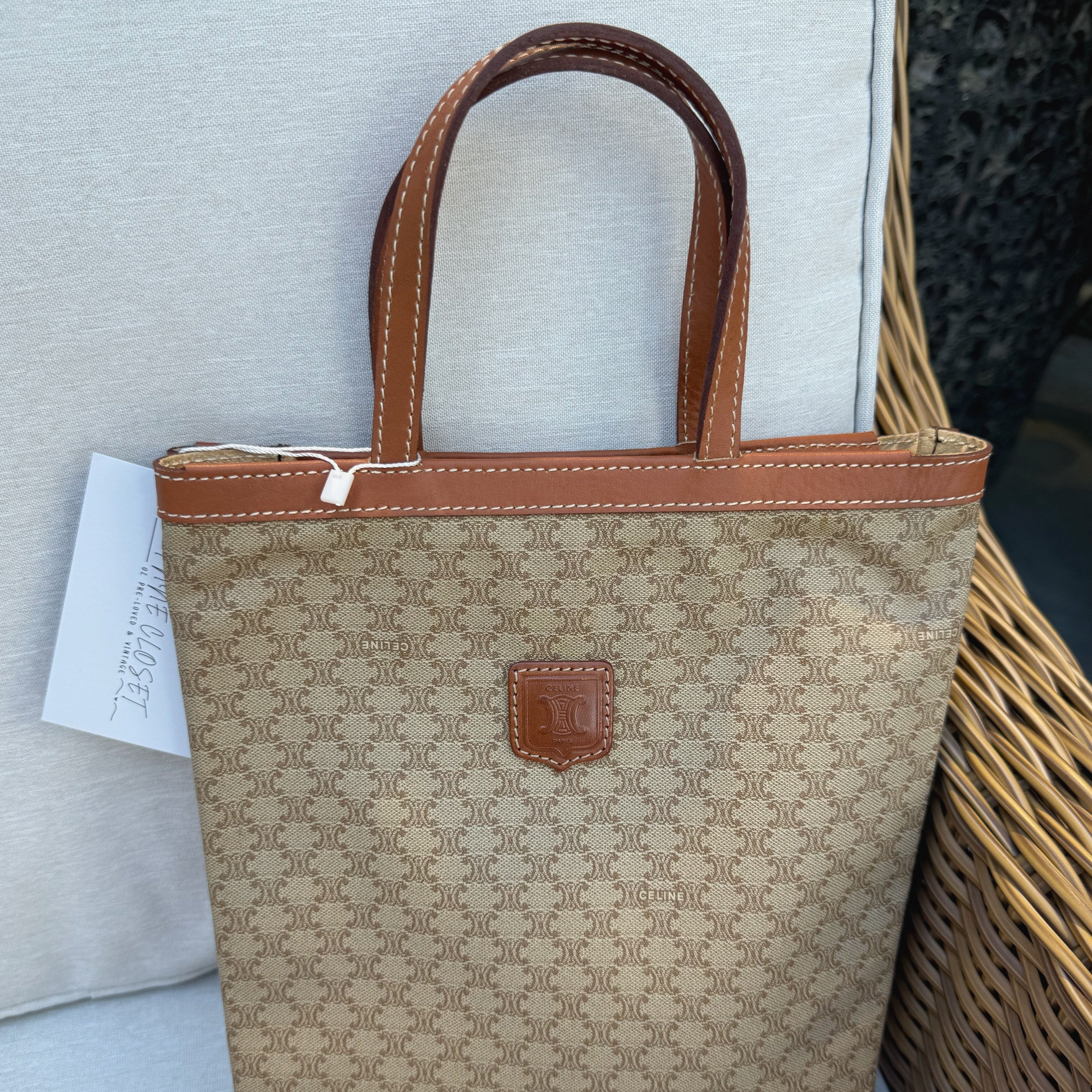 Celine Macadam Canvas Tote Bag
