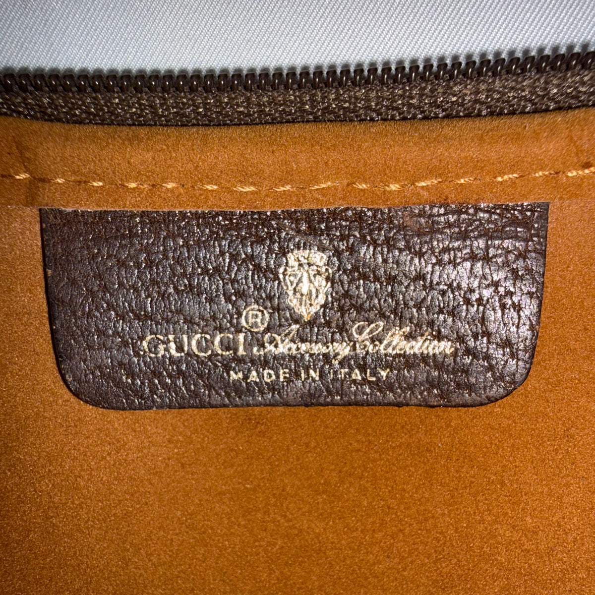 Gucci Vintage Brown GG Logo Monogram Coated Canvas