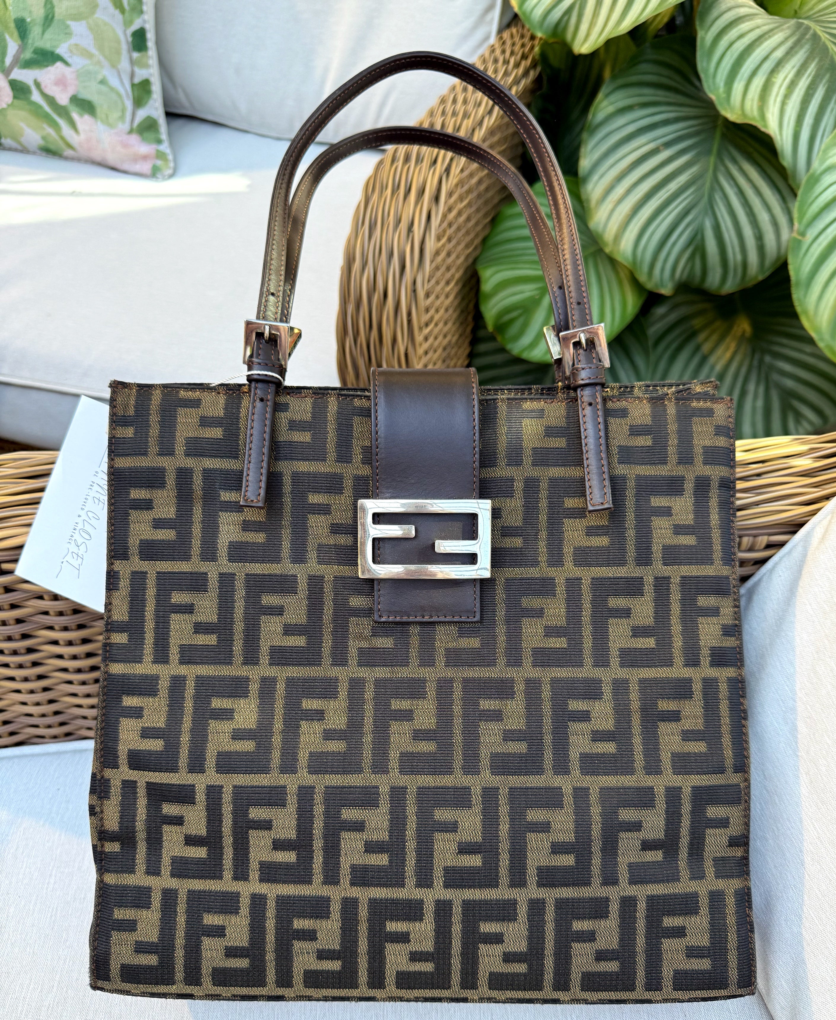 Fendi Zucca Brown Shoulder Bag