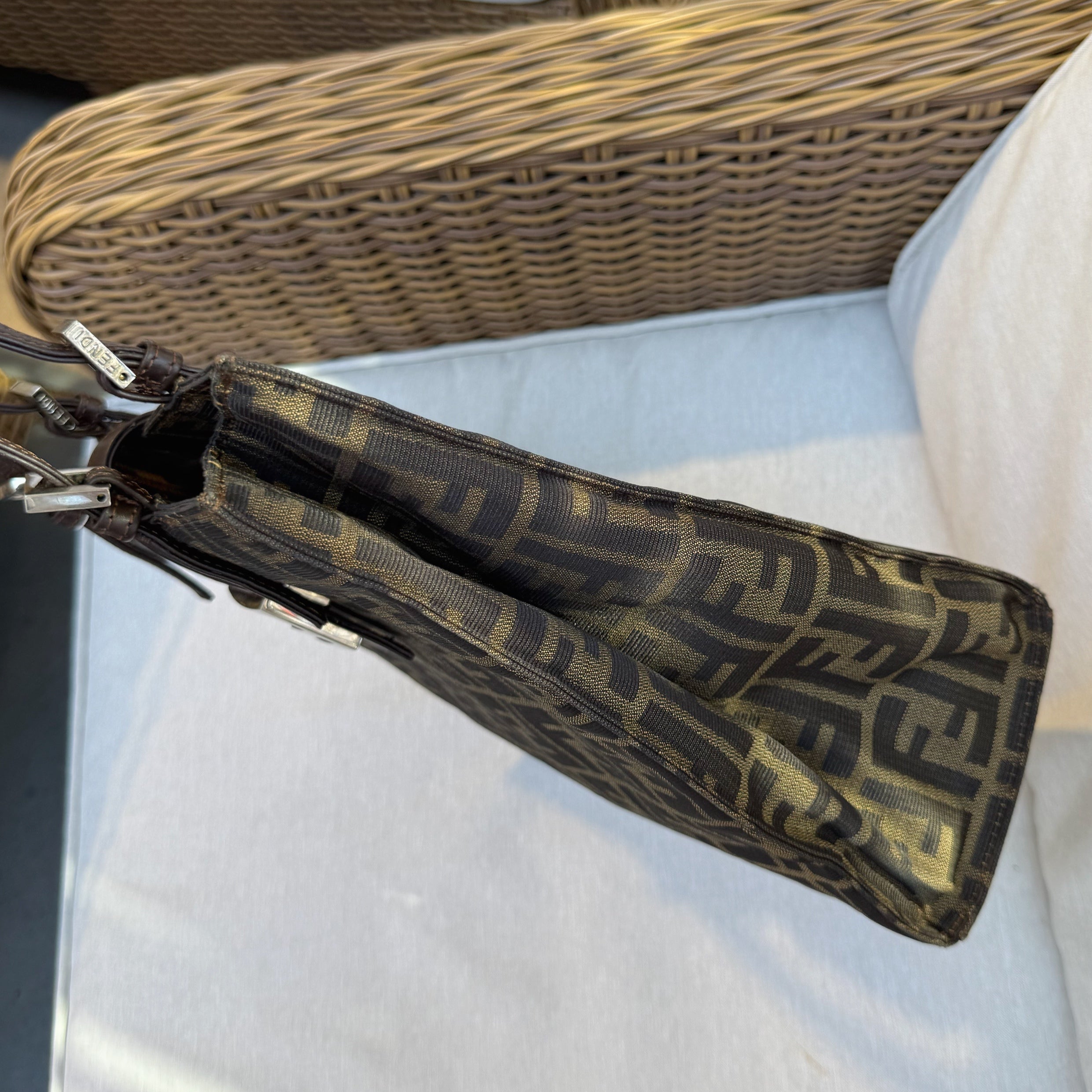 Fendi Zucca Brown Shoulder Bag