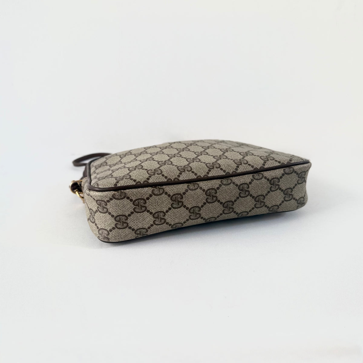 Gucci Vintage Brown GG Logo Monogram Coated Canvas
