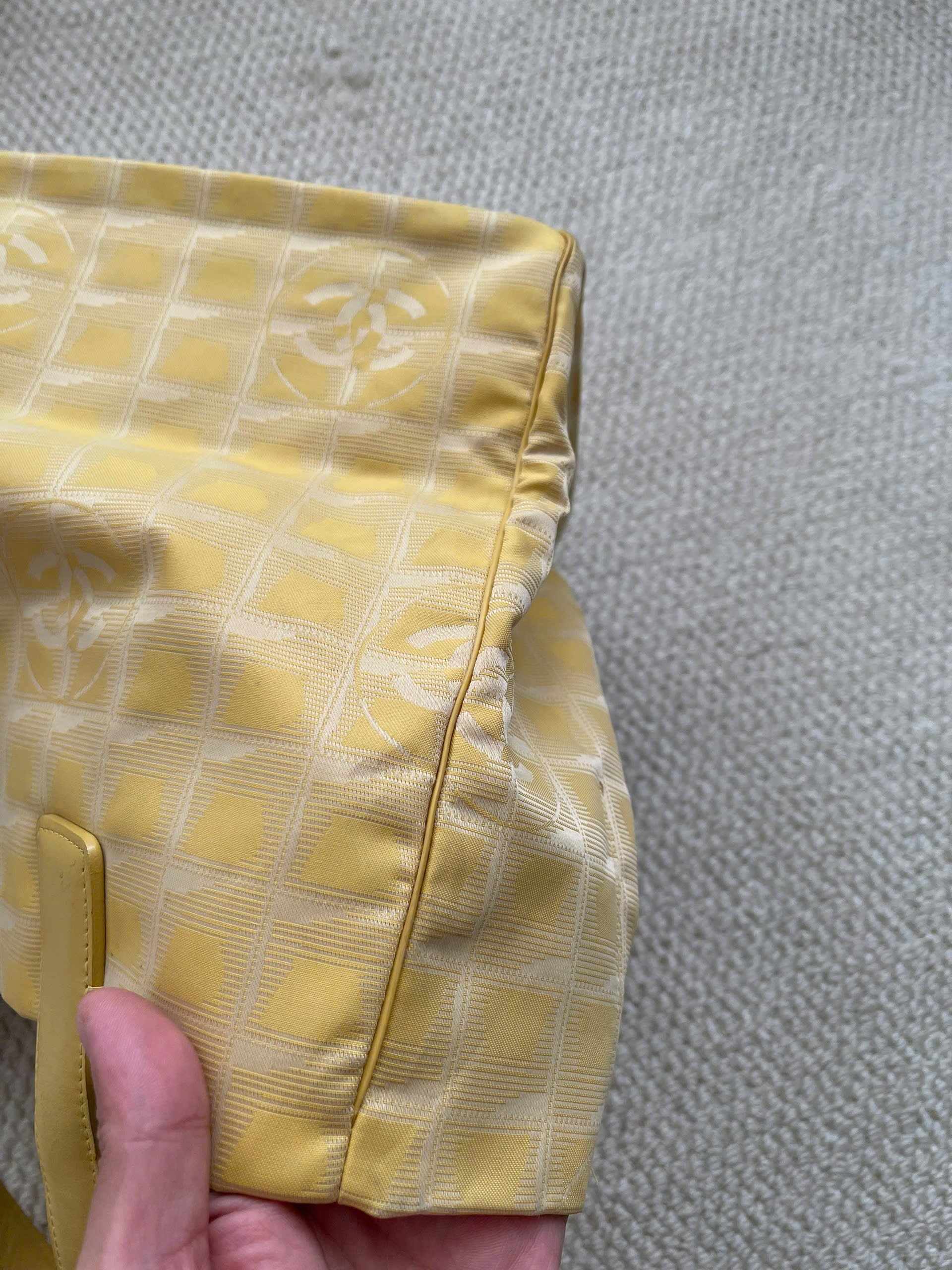 Chanel Yellow CC Monogram Tote Bag