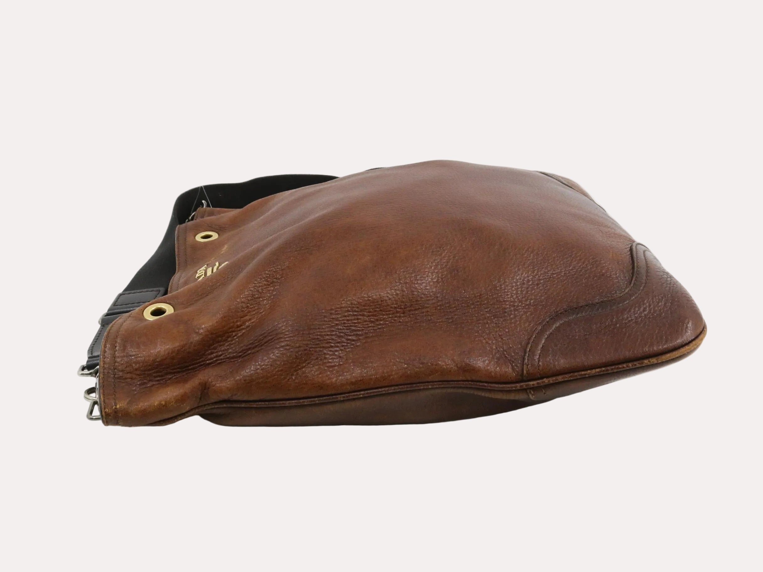 Prada Brown Cervo Antik Shopping Tote Cammello