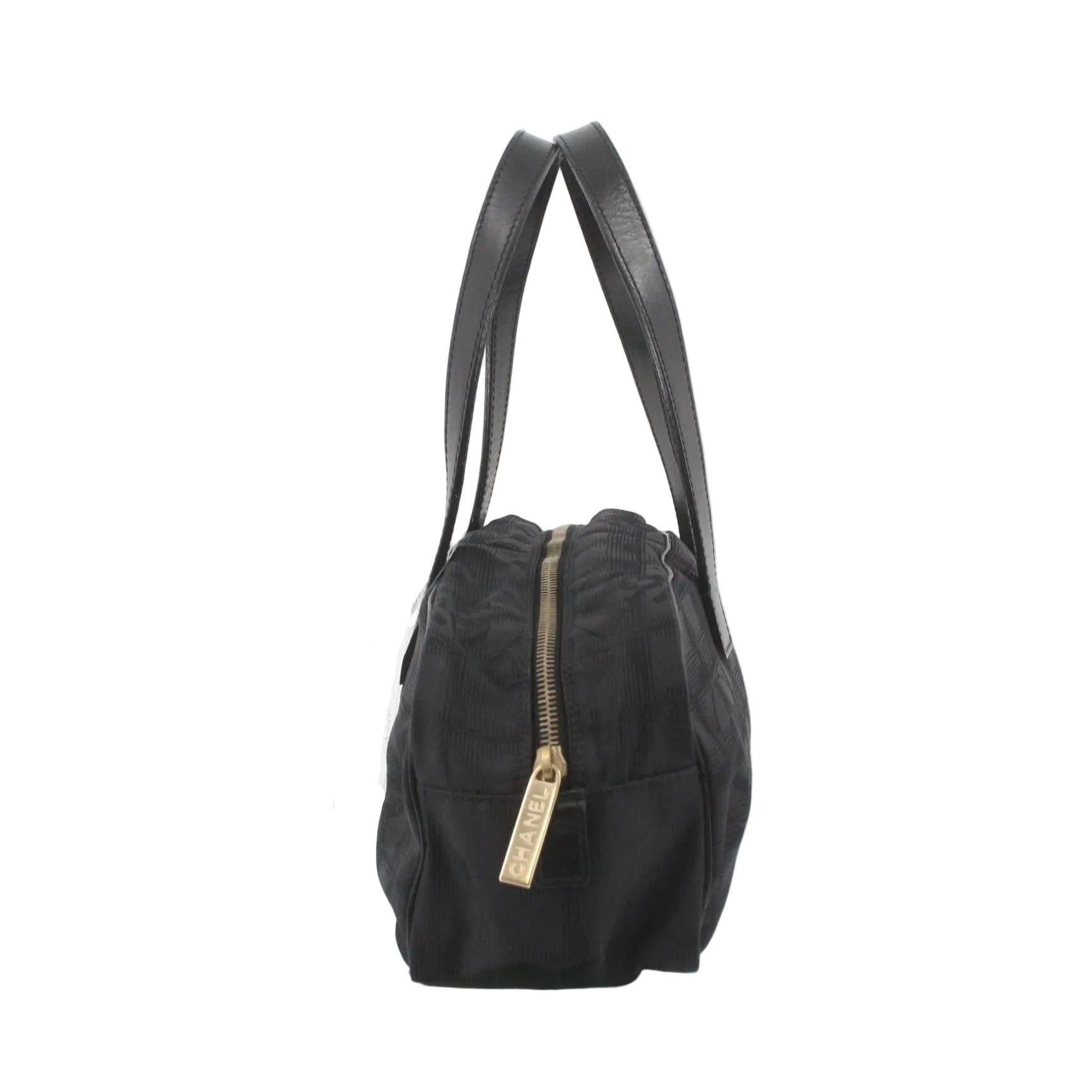 Chanel Black Nylon Canvas Bowler Bag