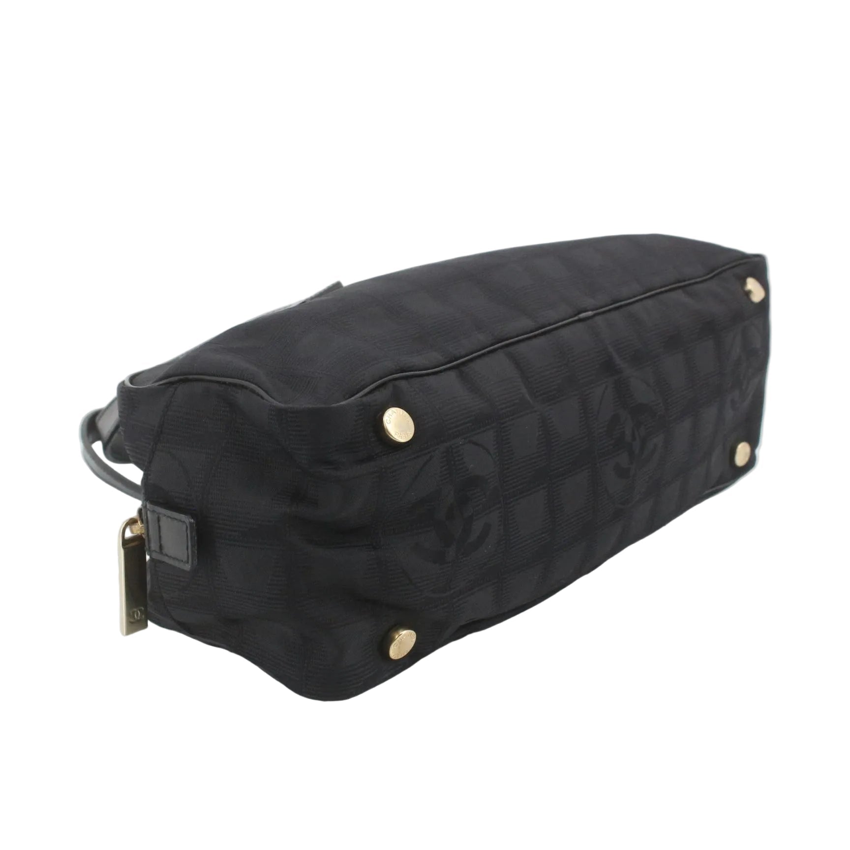 Chanel Black Nylon Canvas Bowler Bag