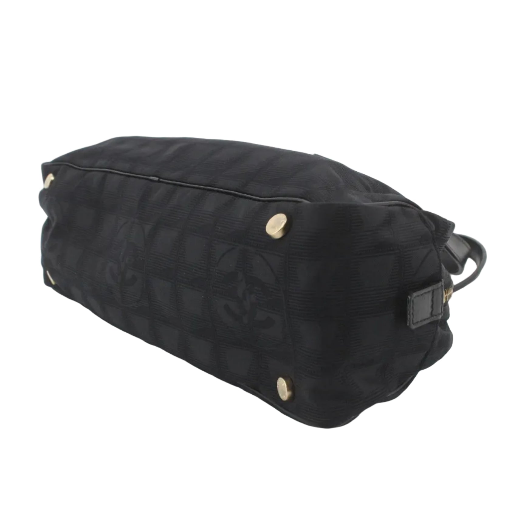Chanel Black Nylon Canvas Bowler Bag