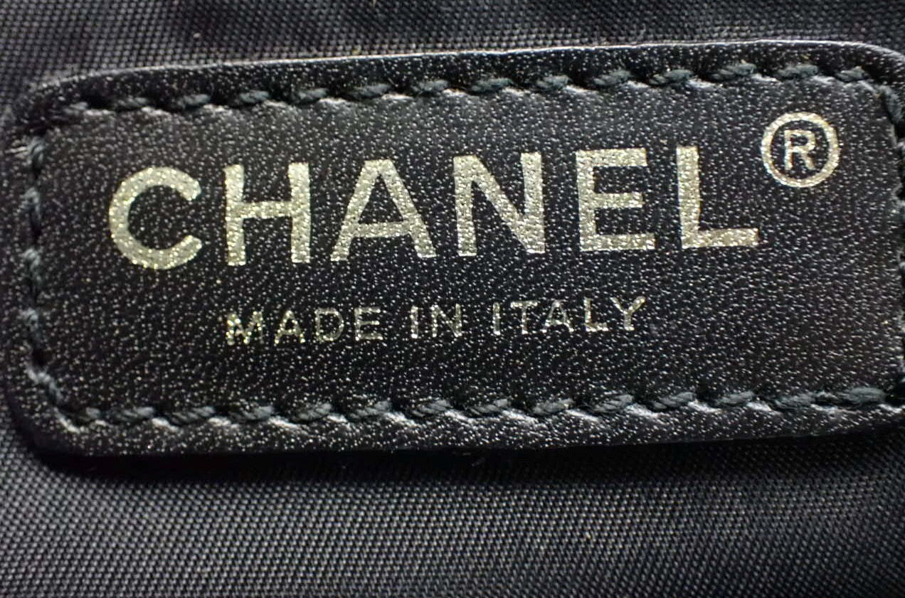 Chanel Black Nylon Canvas Bowler Bag