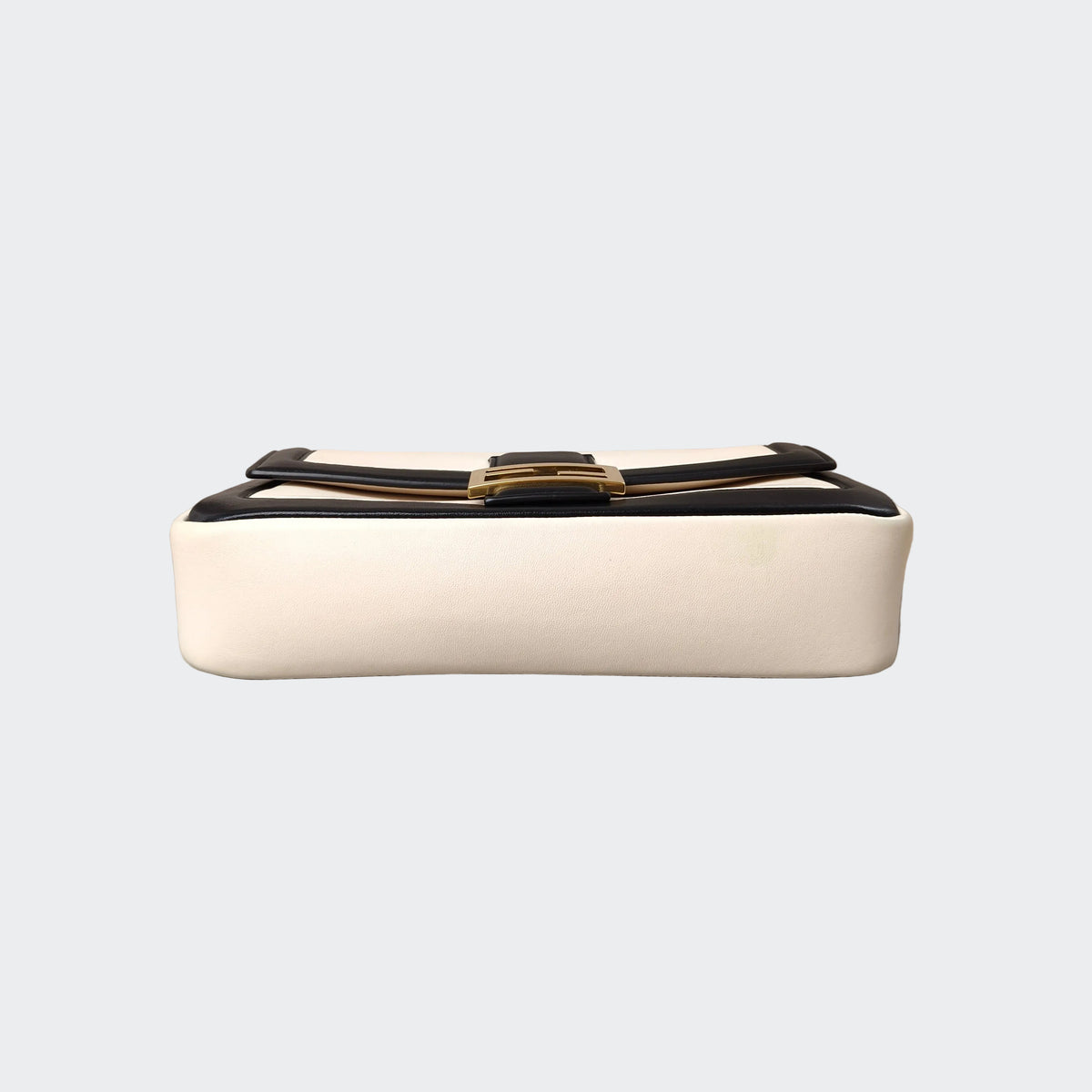 Fendi Nappa Apolo Bi-Color Chain Baguette Black and White