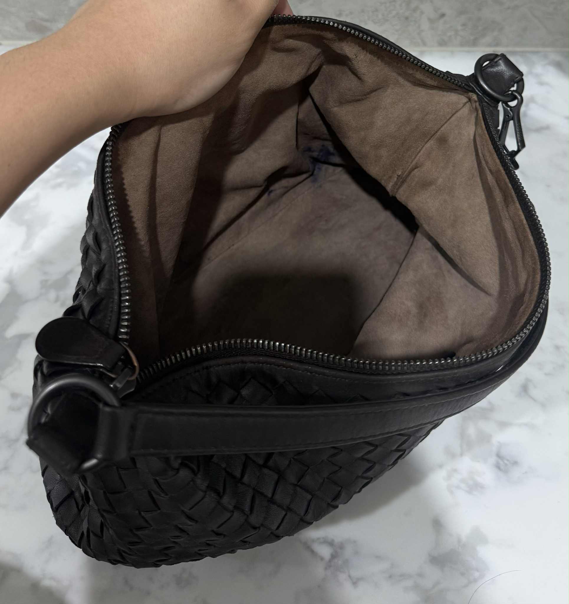 Bottega Veneta Zip Hobo Intrecciato Nappa