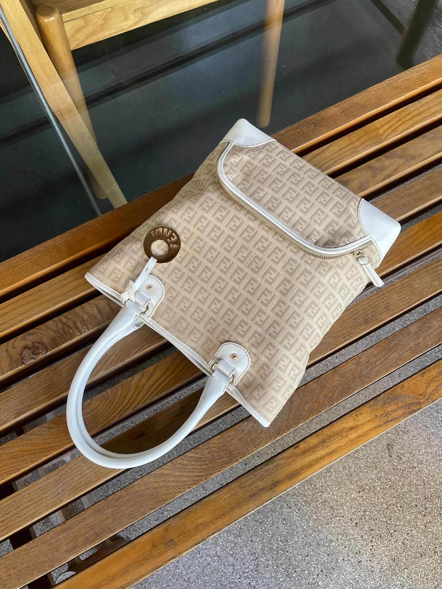Fendi Zucchino FF Tote Bag