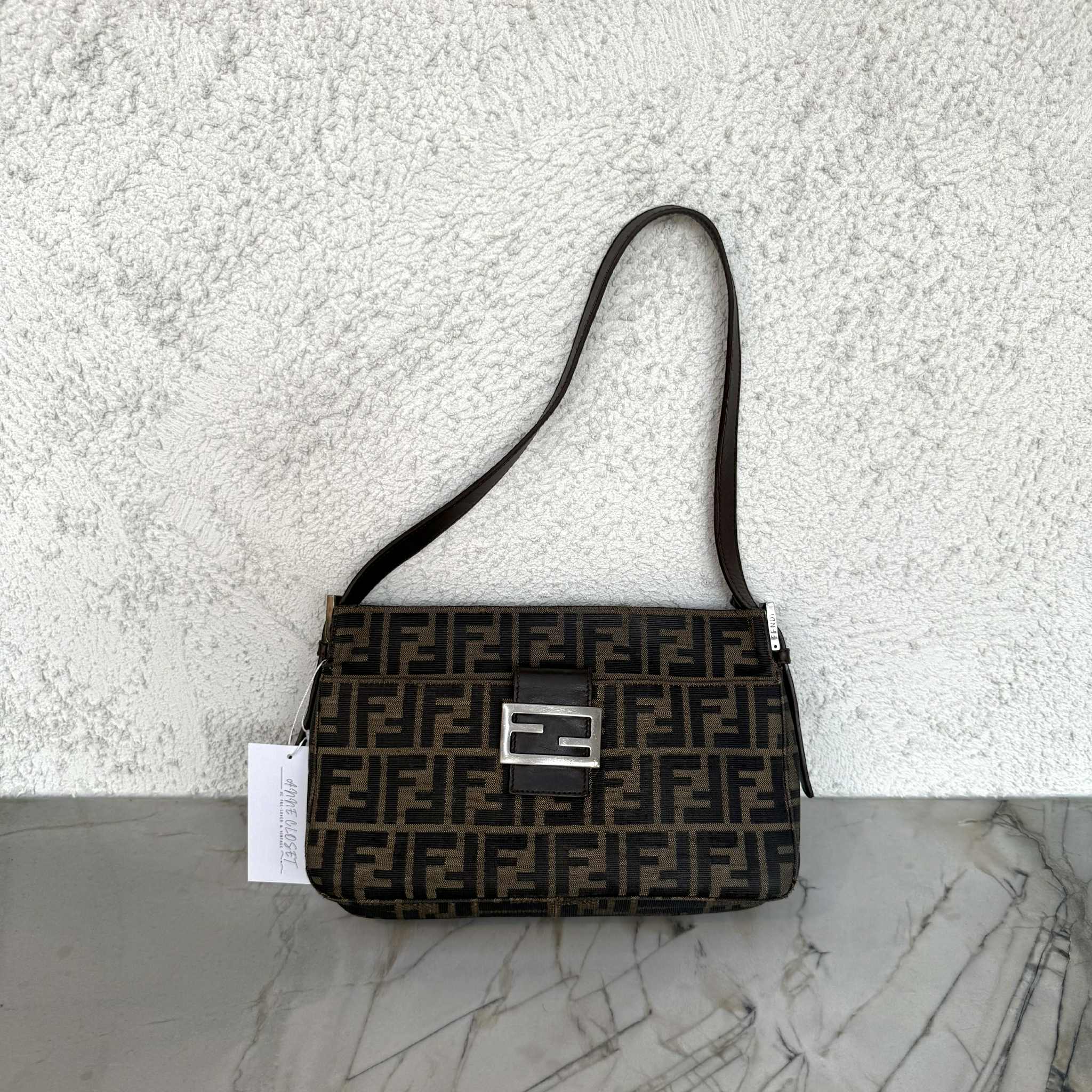 Fendi Zucca FF Mamma Baguette Flap