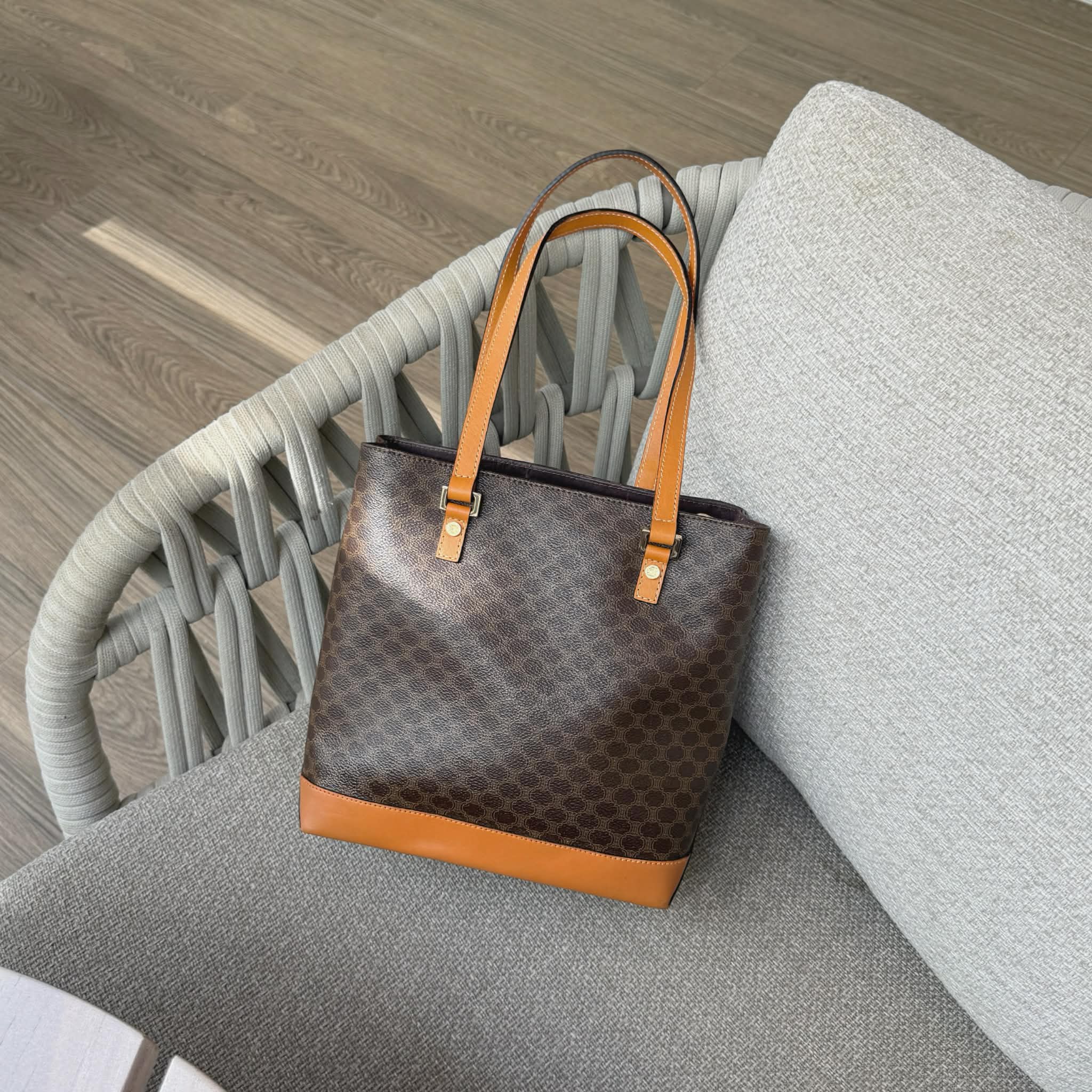 Celine Brown Macadam Triomphe Tote bag
